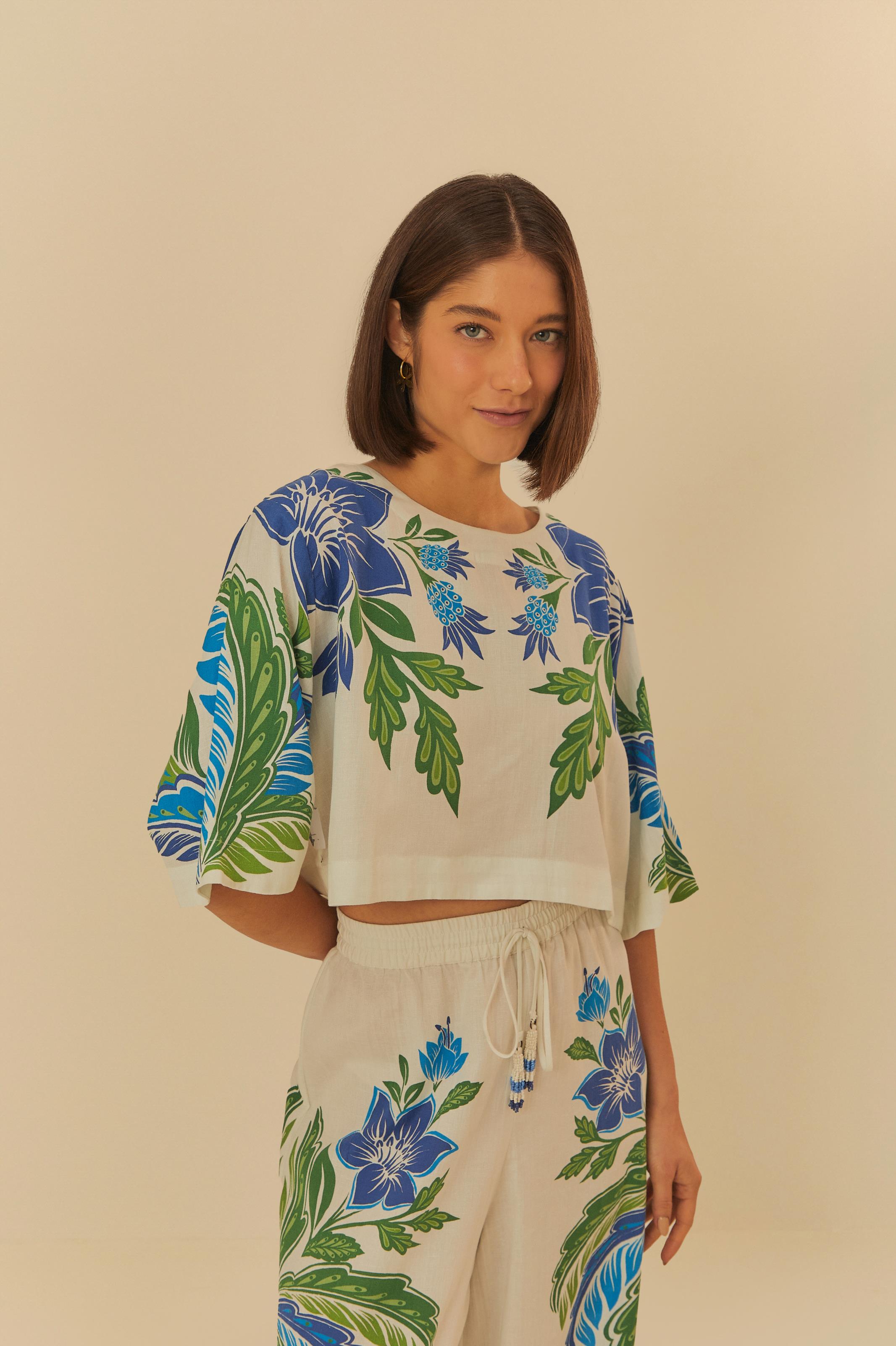 T-Shirt Cropped Estampada Tropicance
