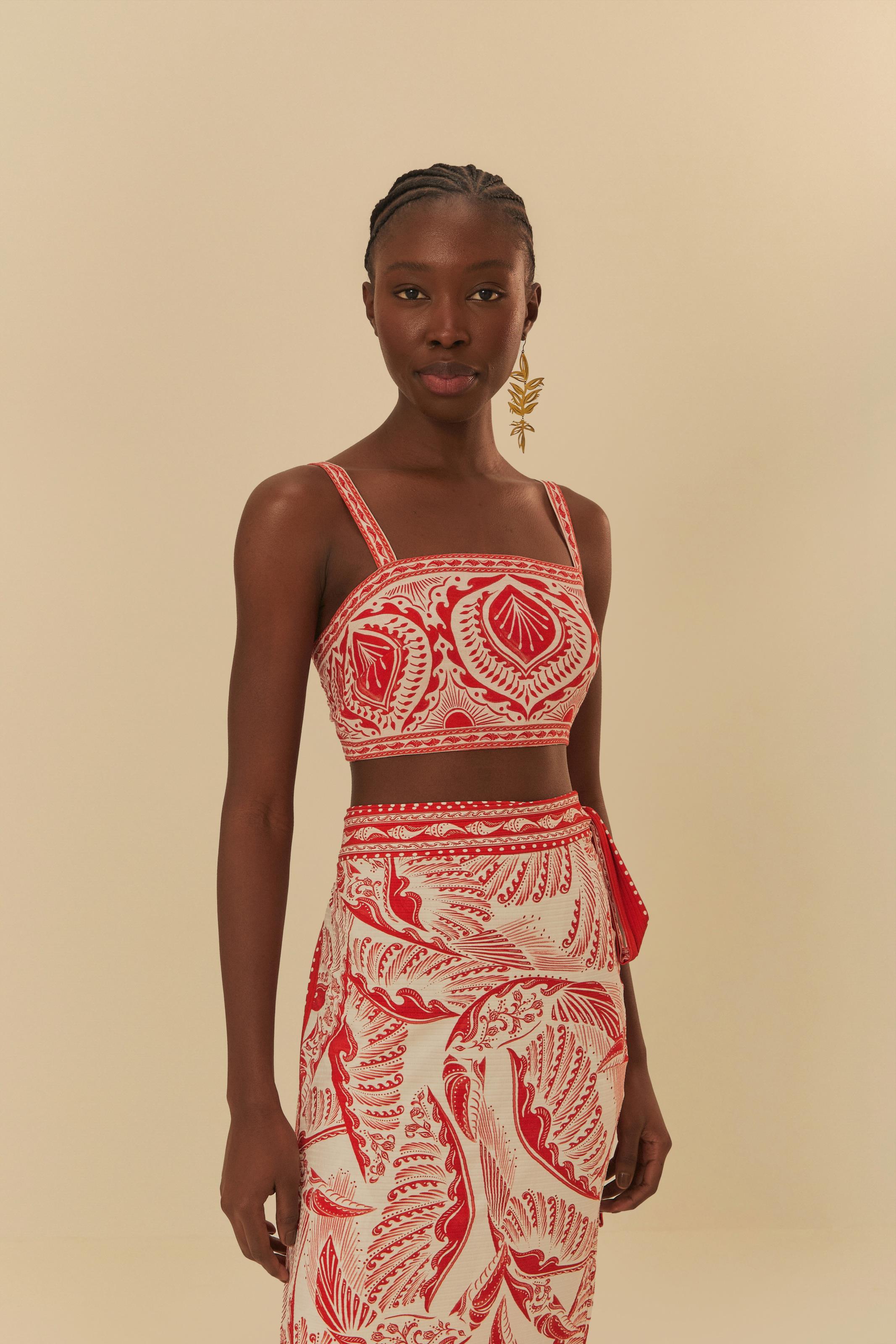 Top Double Estampado Coqueiro Majestoso