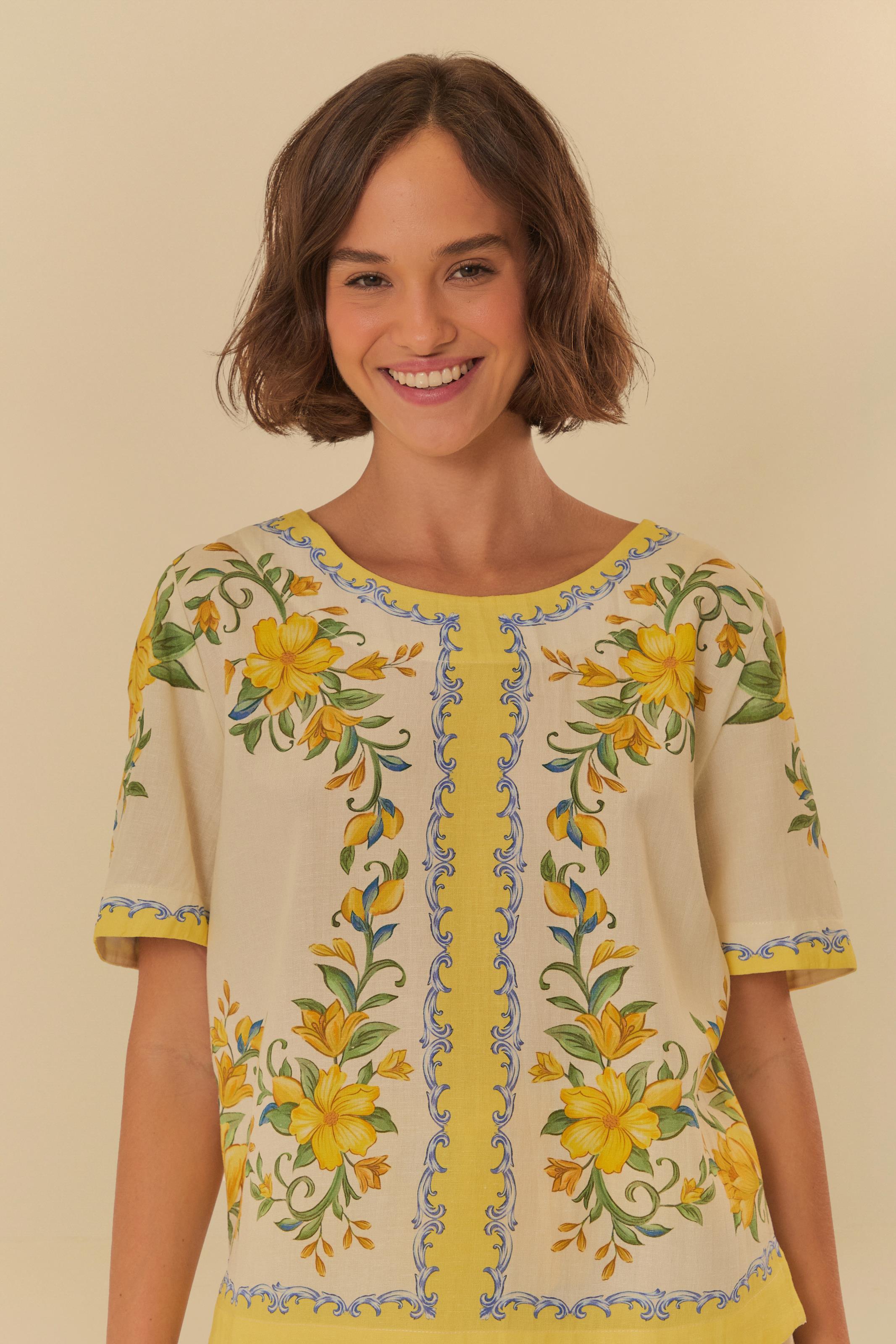 T-Shirt Estampada Sicília Lenço