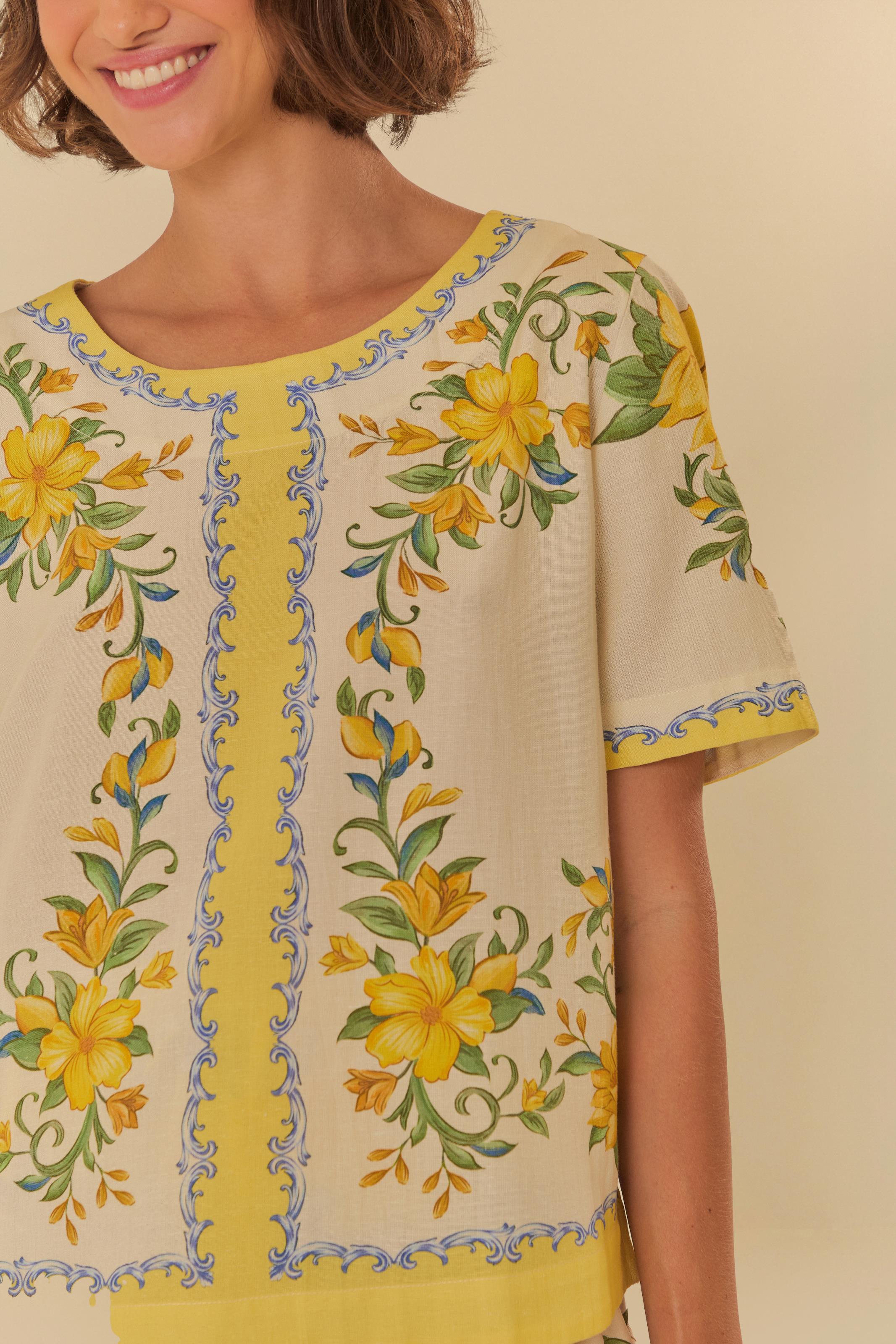 T-Shirt Estampada Sicília Lenço