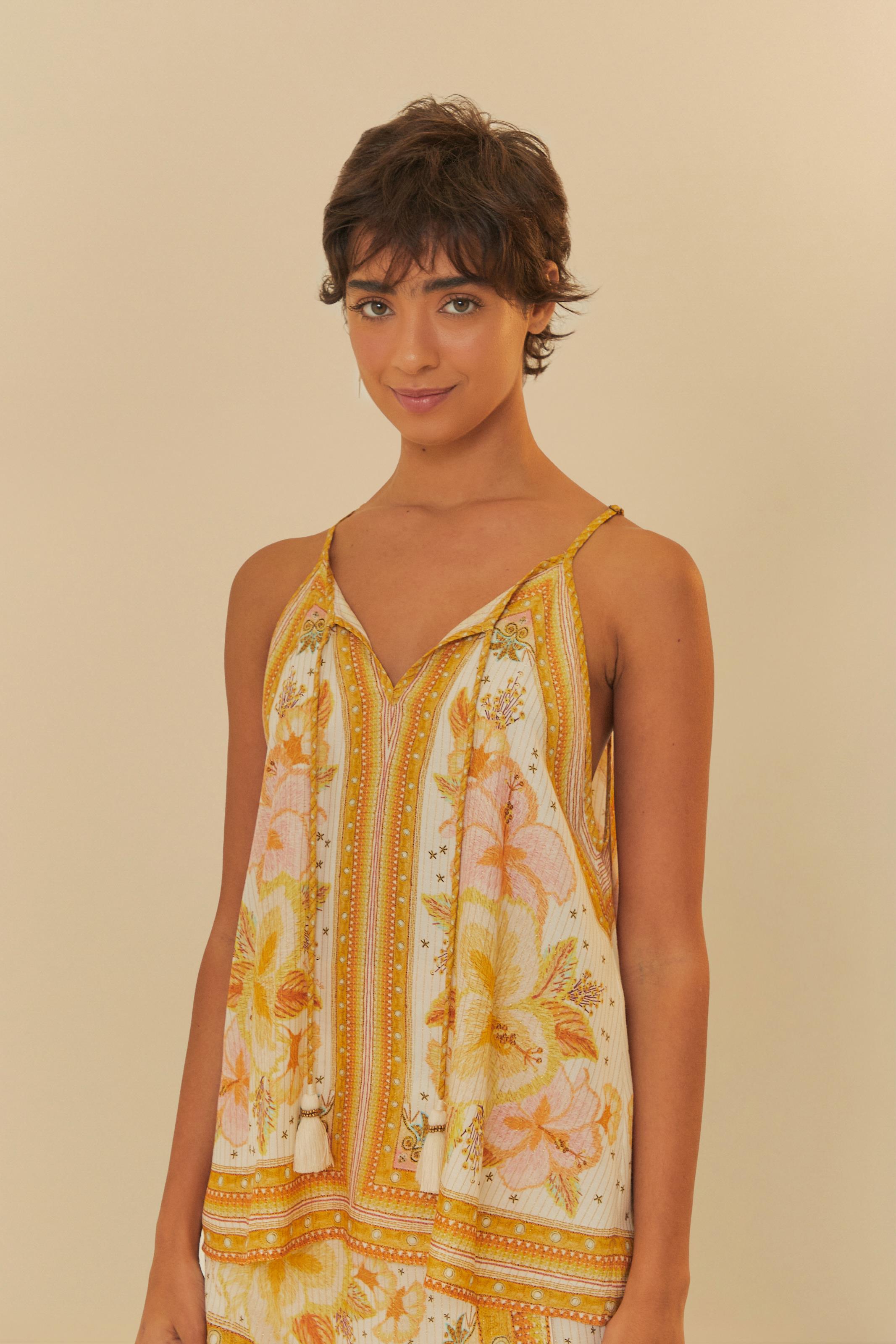Regata Estampada Ilha De Flor Lenço