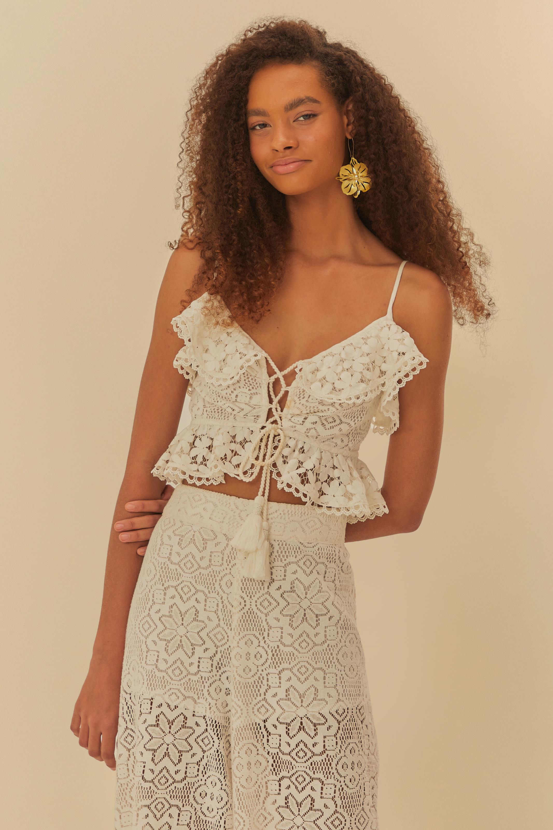 Blusa Renda Doce Tropical