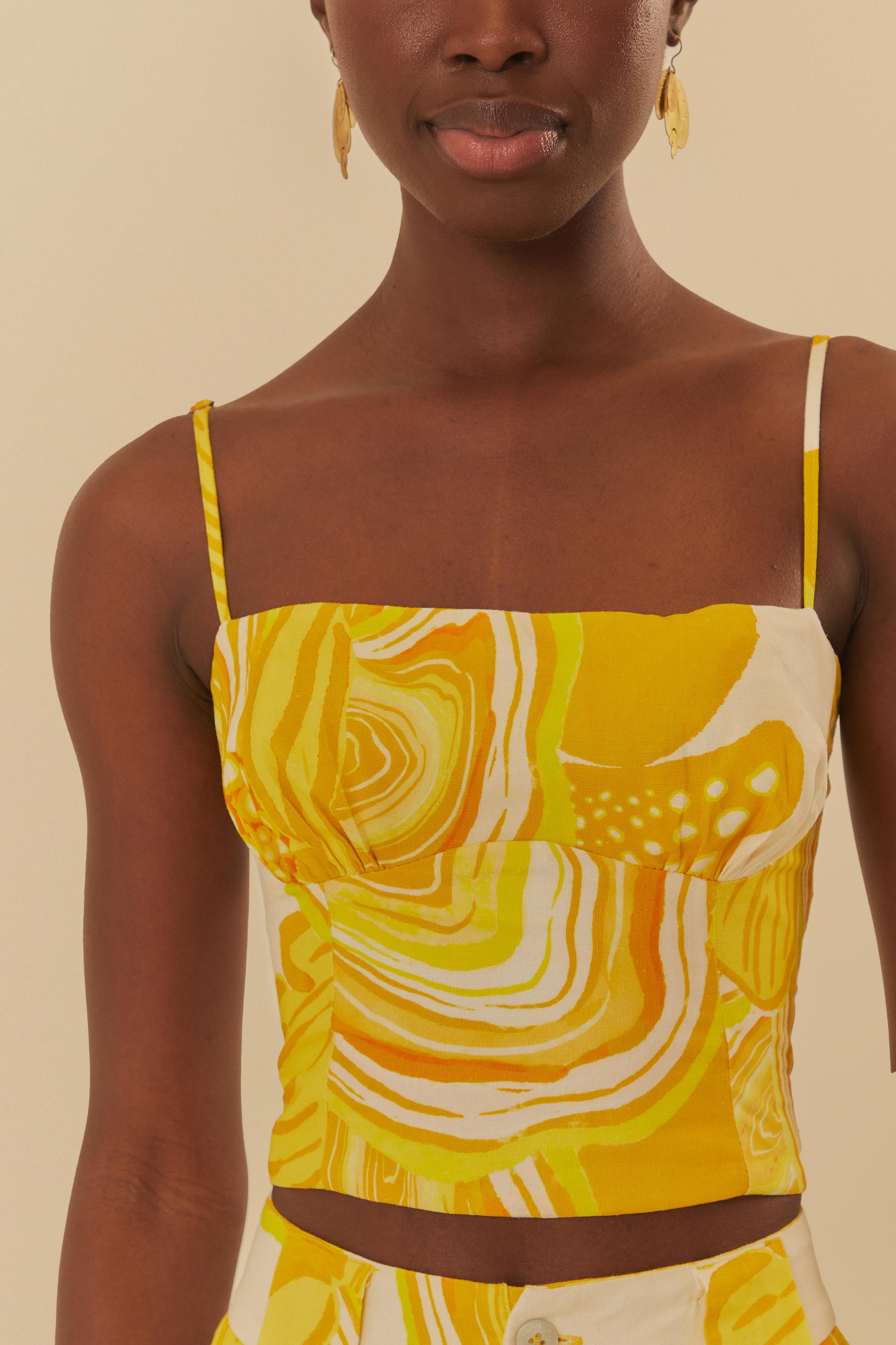 Blusa Estampada Flor Do Mar