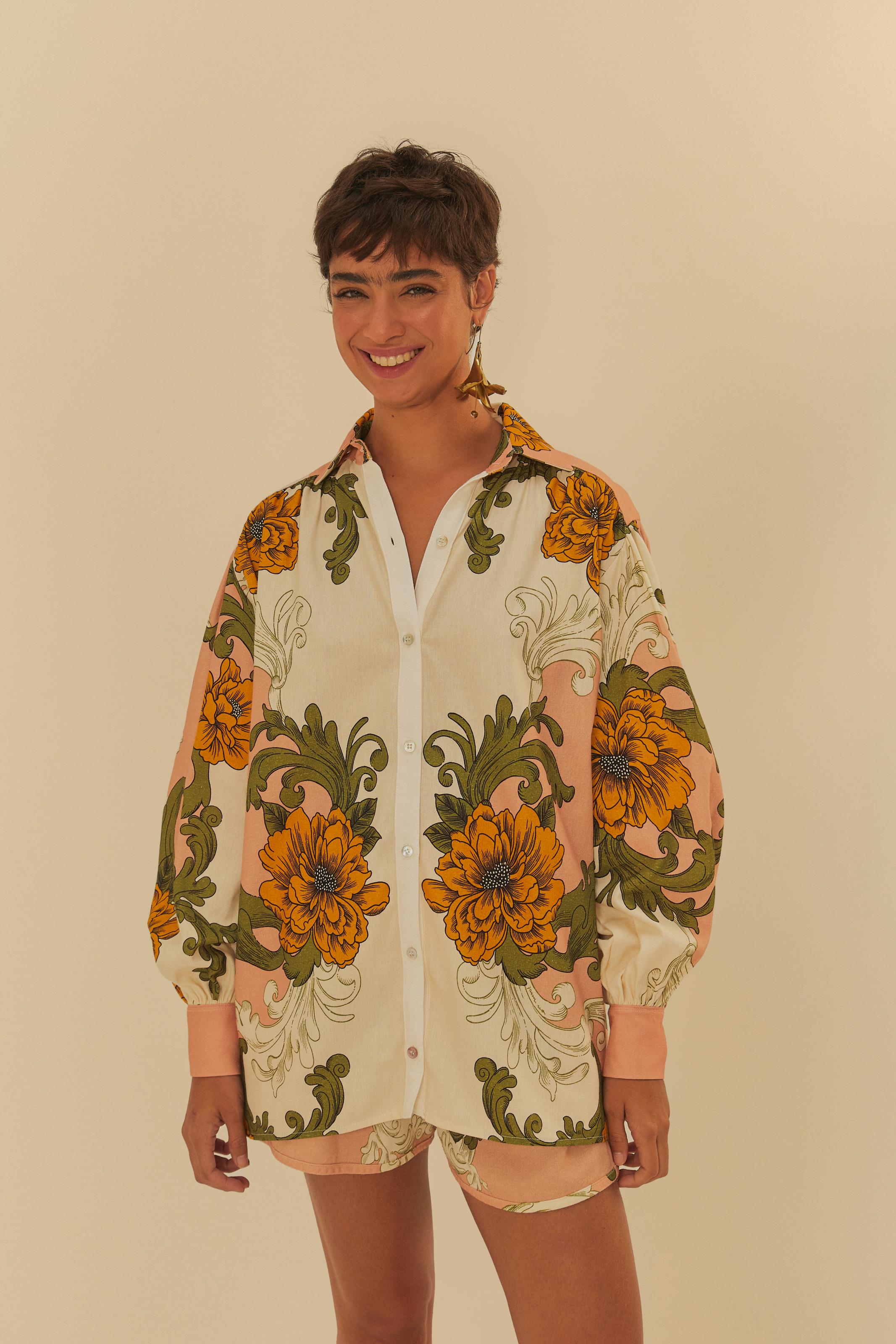 Camisa Estampada Flor Real