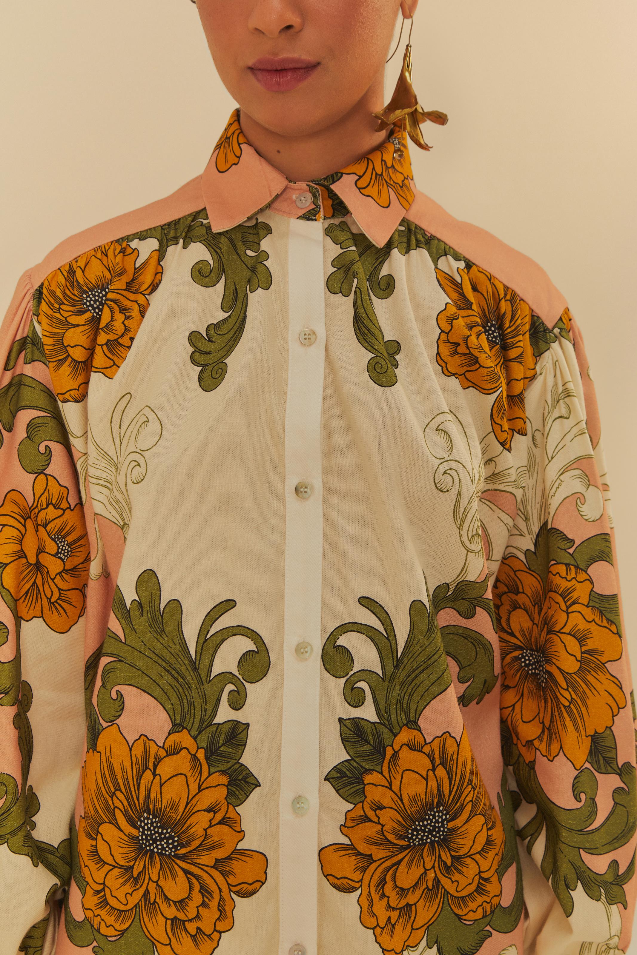 Camisa Estampada Flor Real