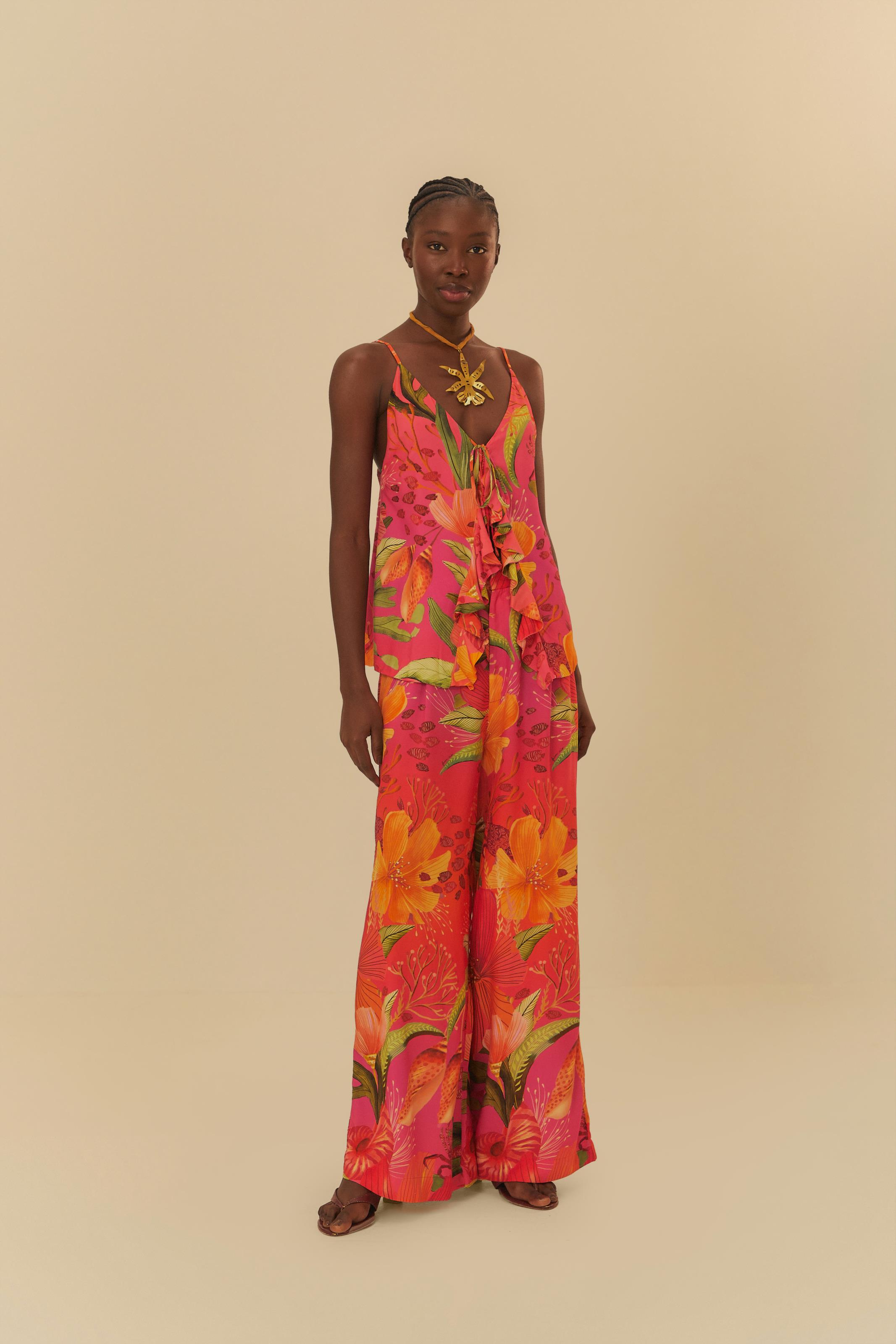 Regata Double Estampada Babado Maralina