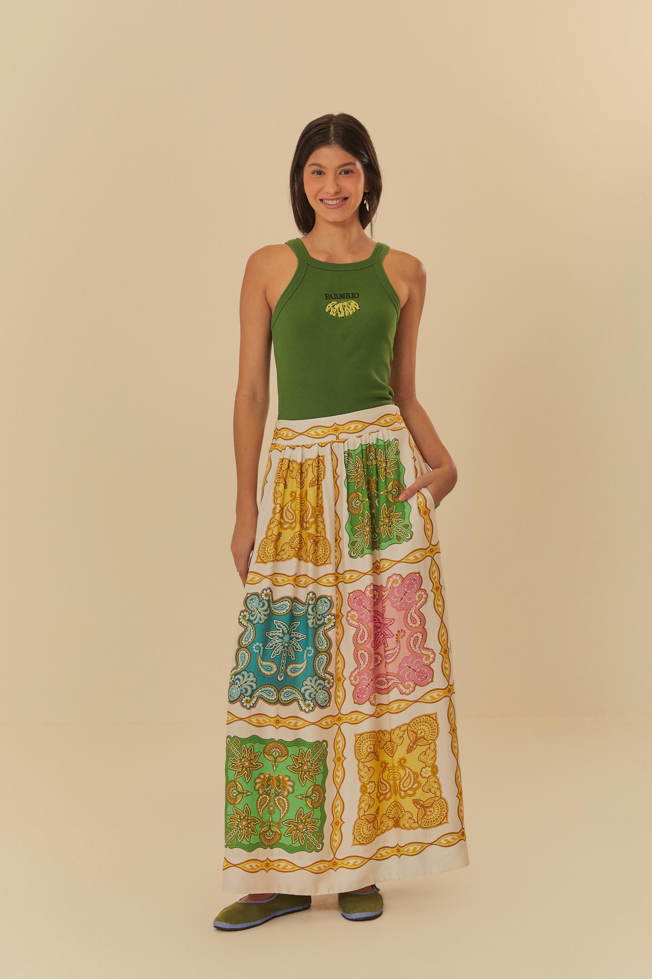 Saia Estampada Doce Manhã