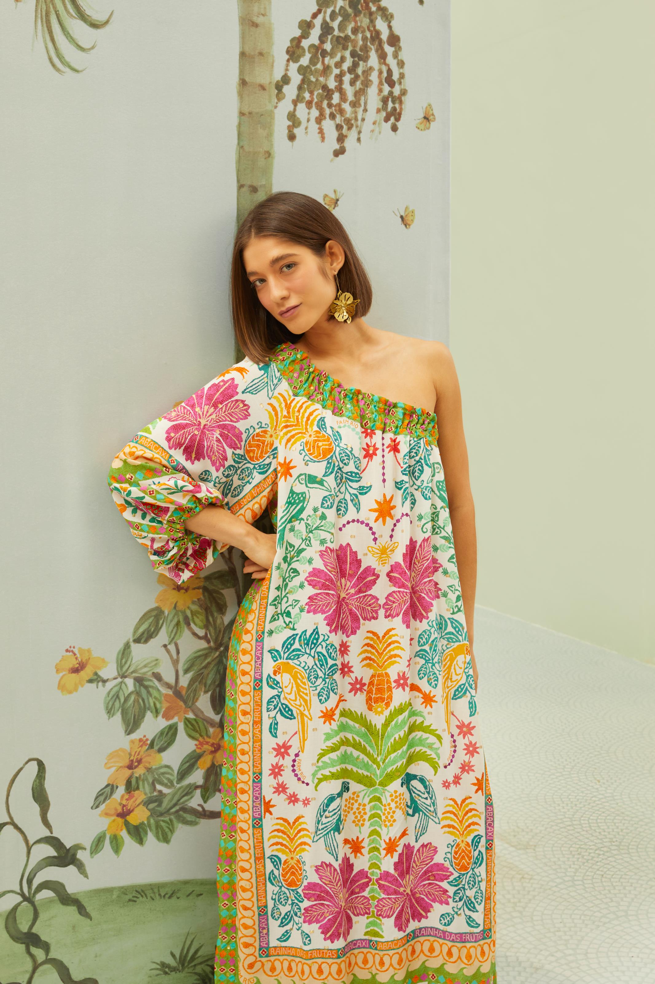 Vestido Cropped Estampado Oasis De Verão