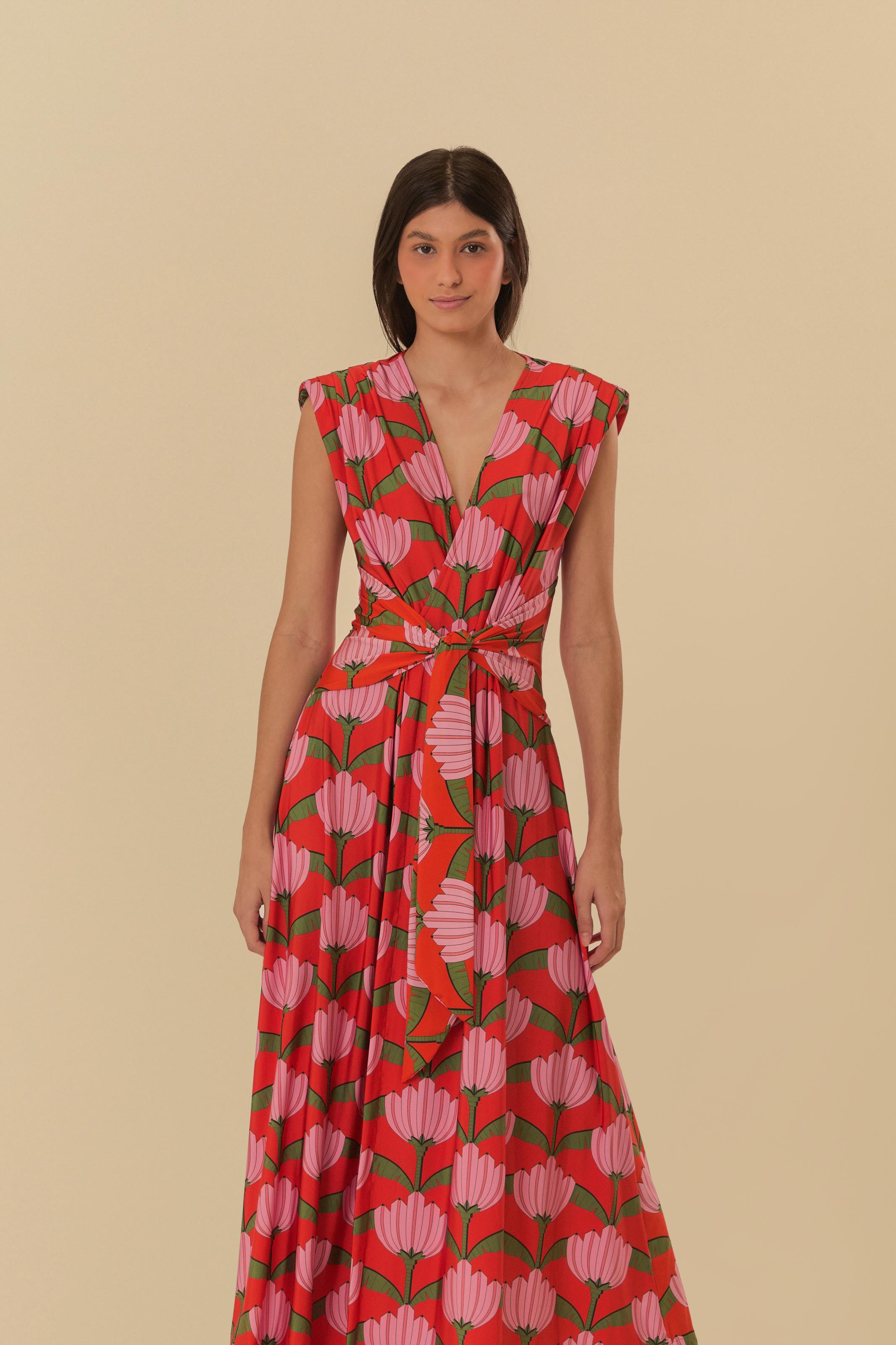 Vestido Midi Estampado Banana Deco