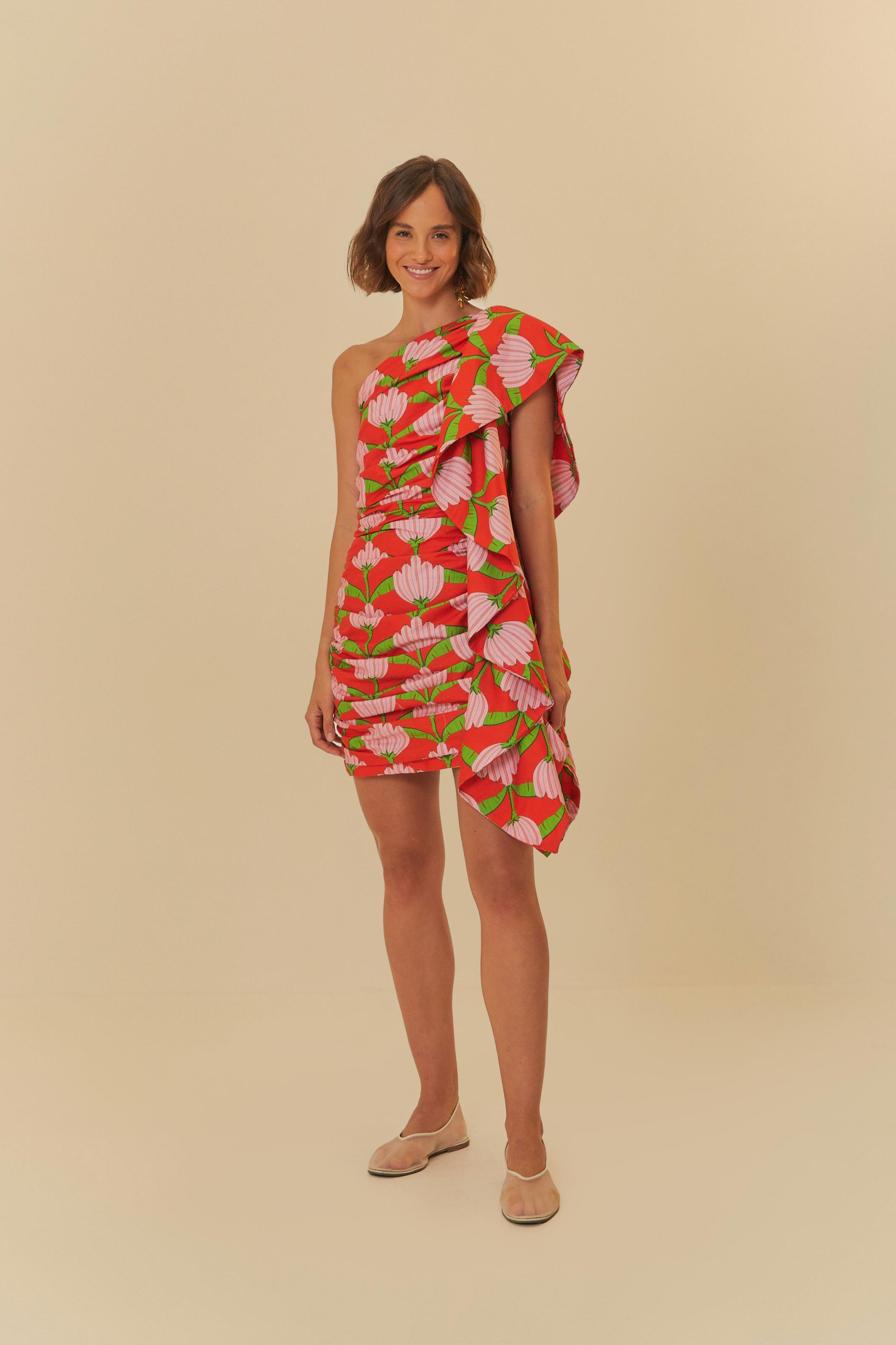 Vestido Curto Ombro Só Estampado Banana Deco