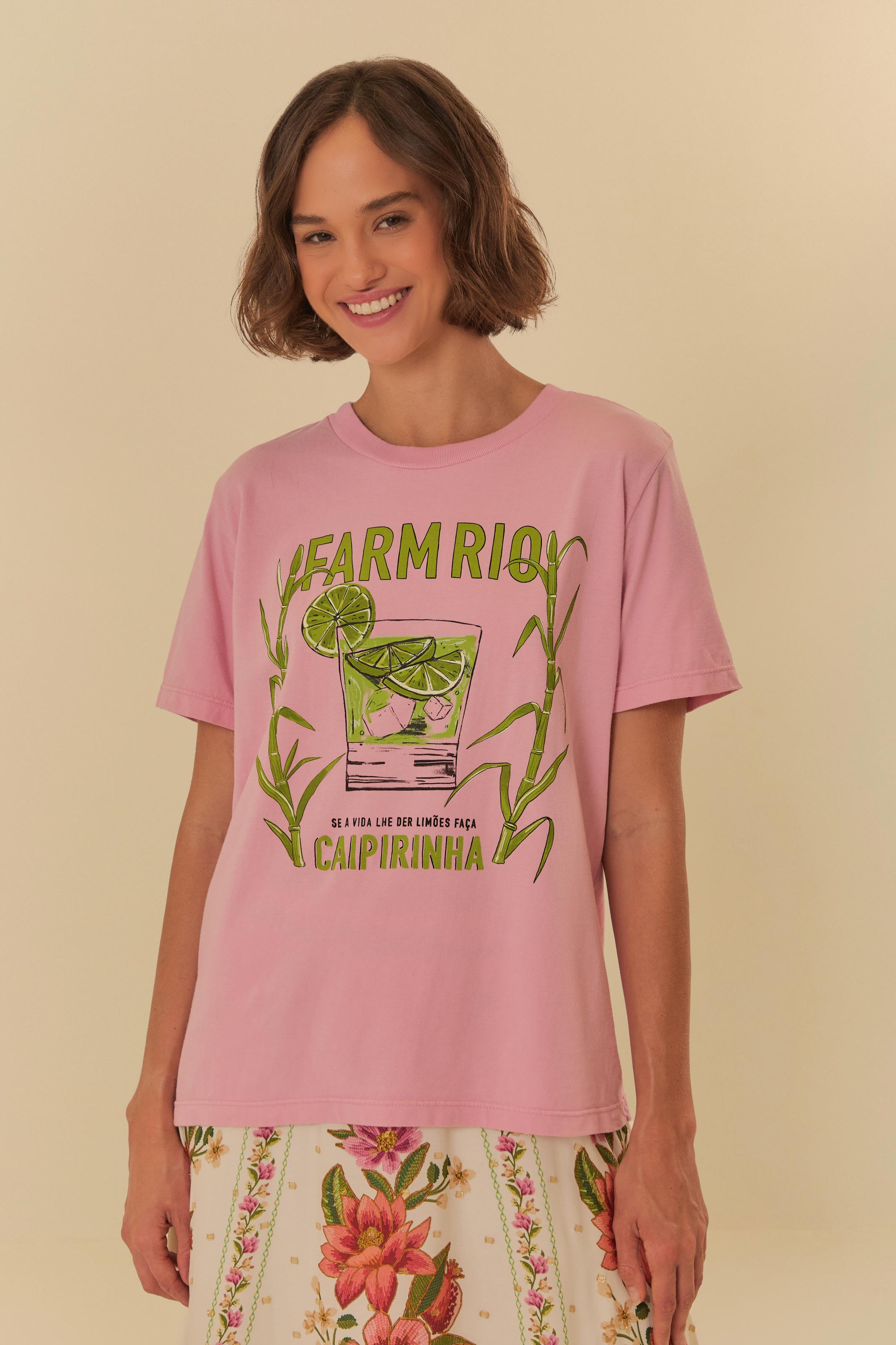 T-Shirt Fit Estampada Caipirinha