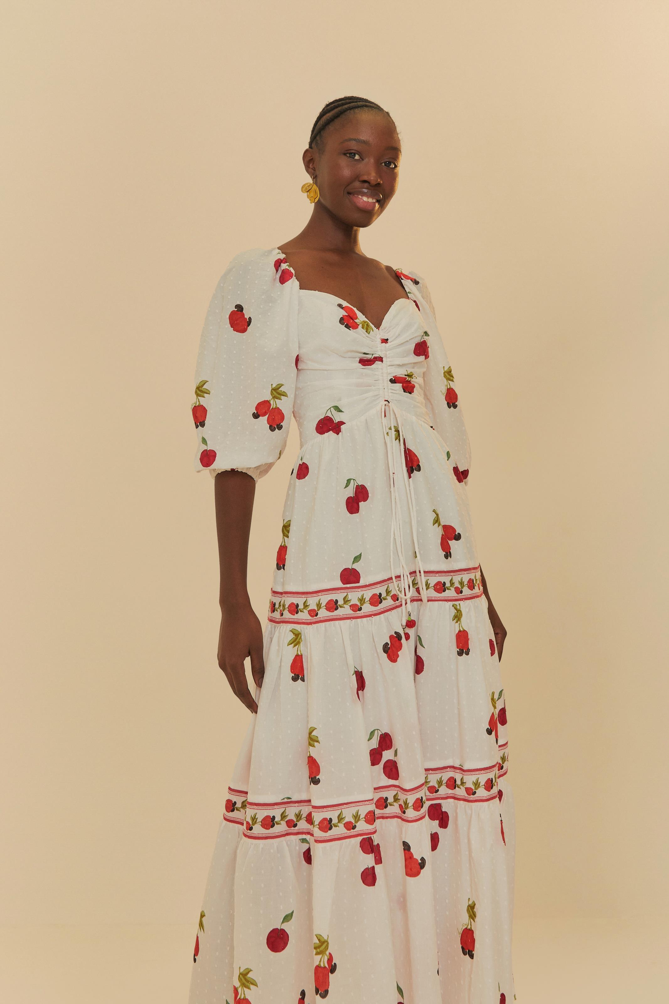Vestido Estampado Frutinha De Mesa