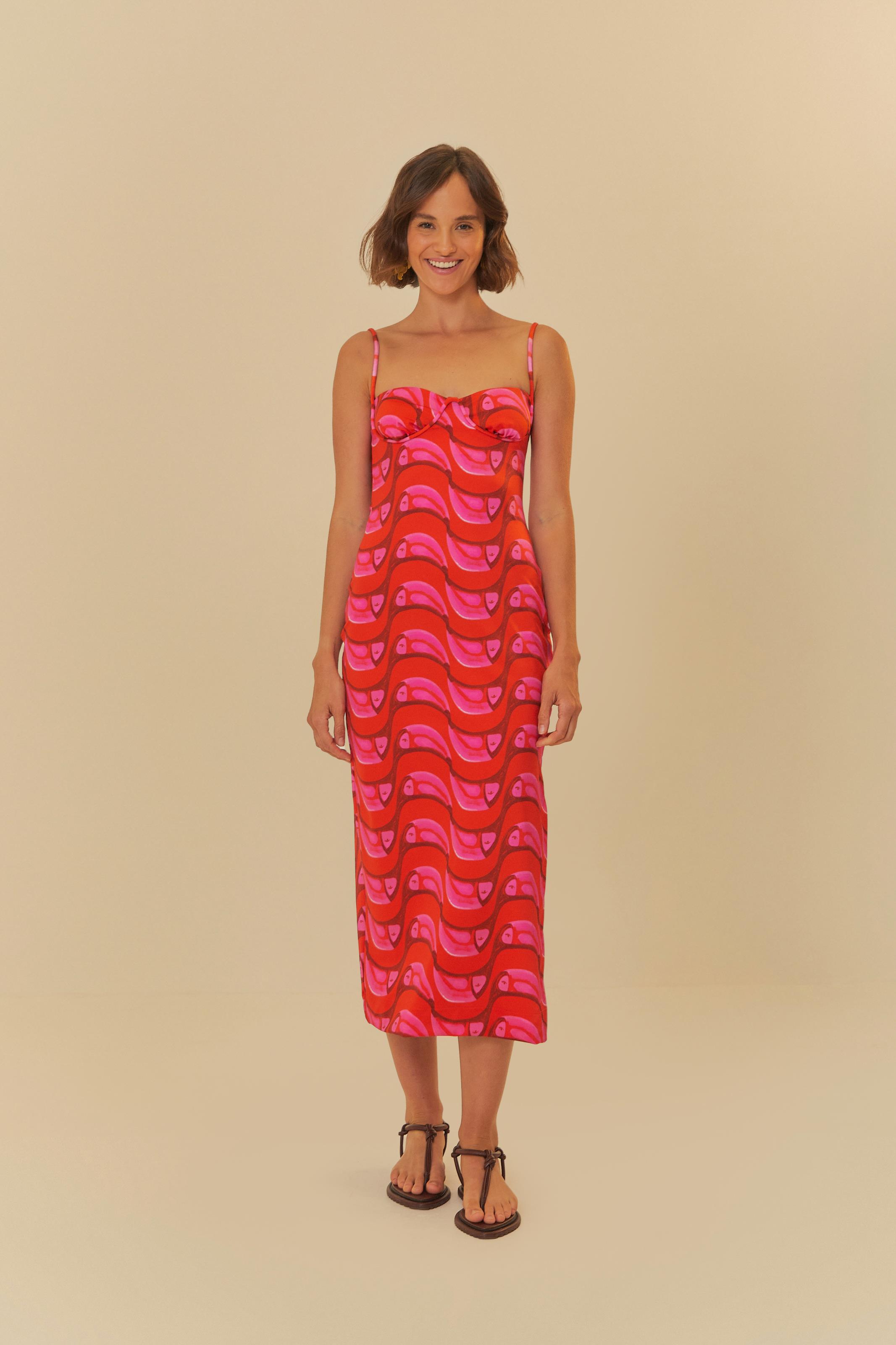 Vestido Midi Estampado Tucabacana