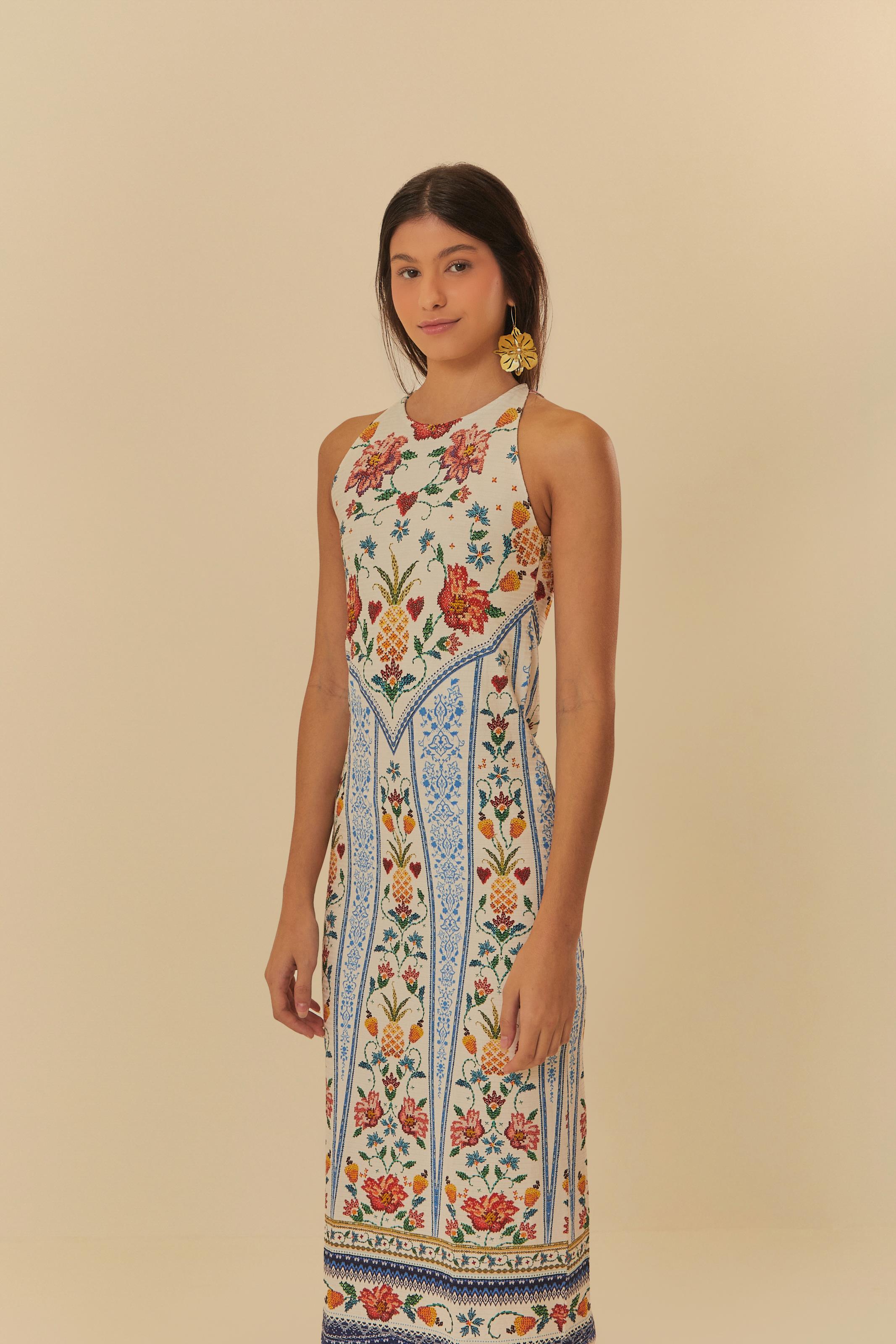 Vestido Midi Estampado Azira