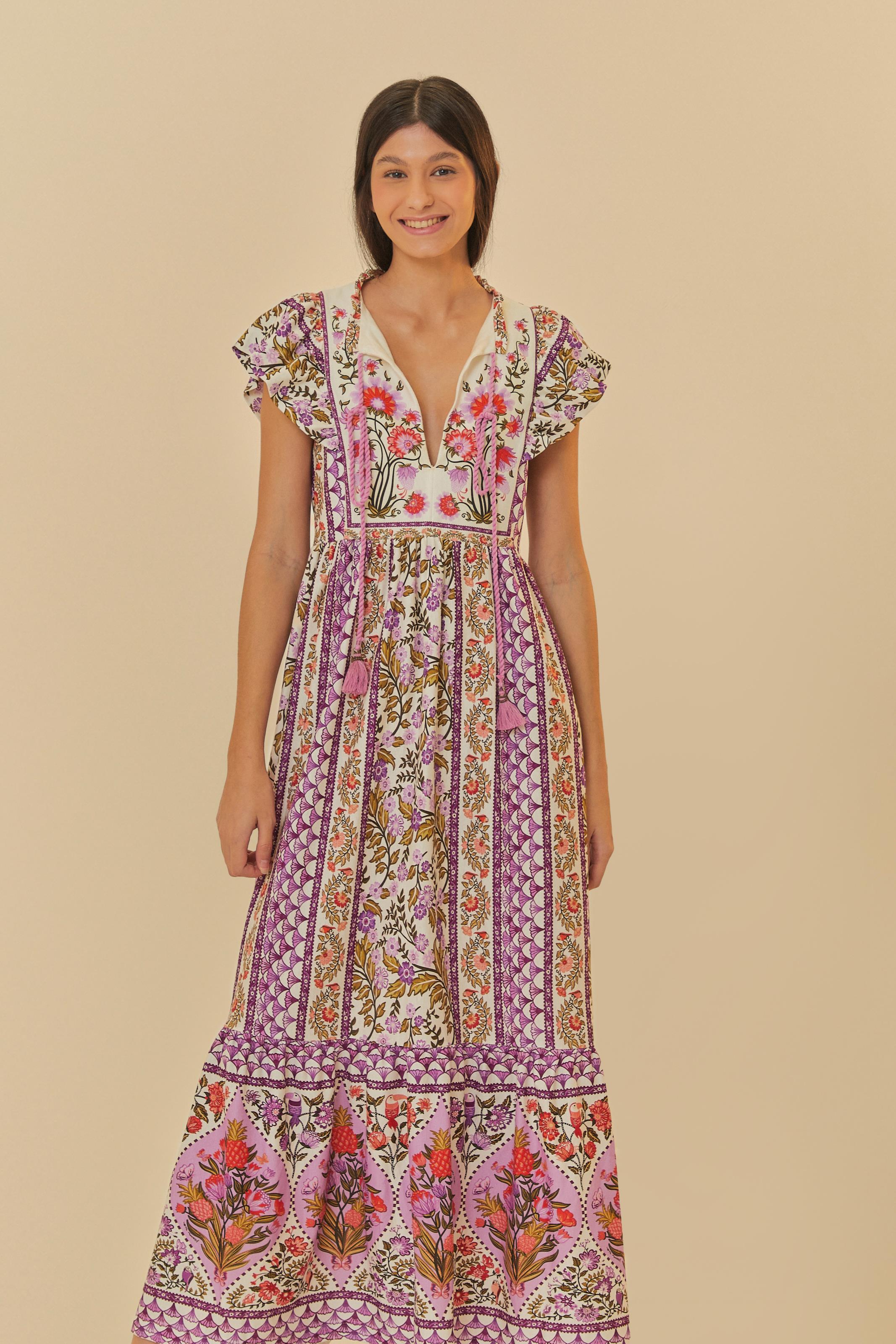 Vestido Bata Estampado Beleza Romântica