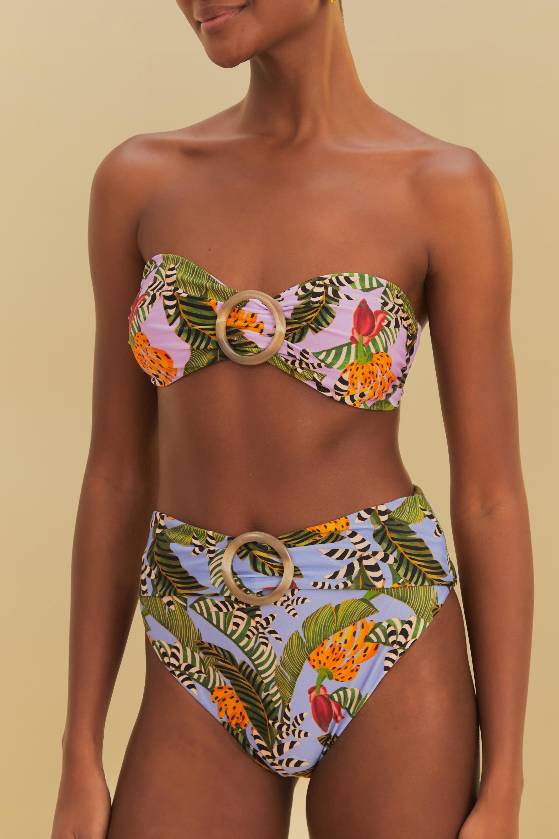 Maiô Patch Estampado Banana Listrada