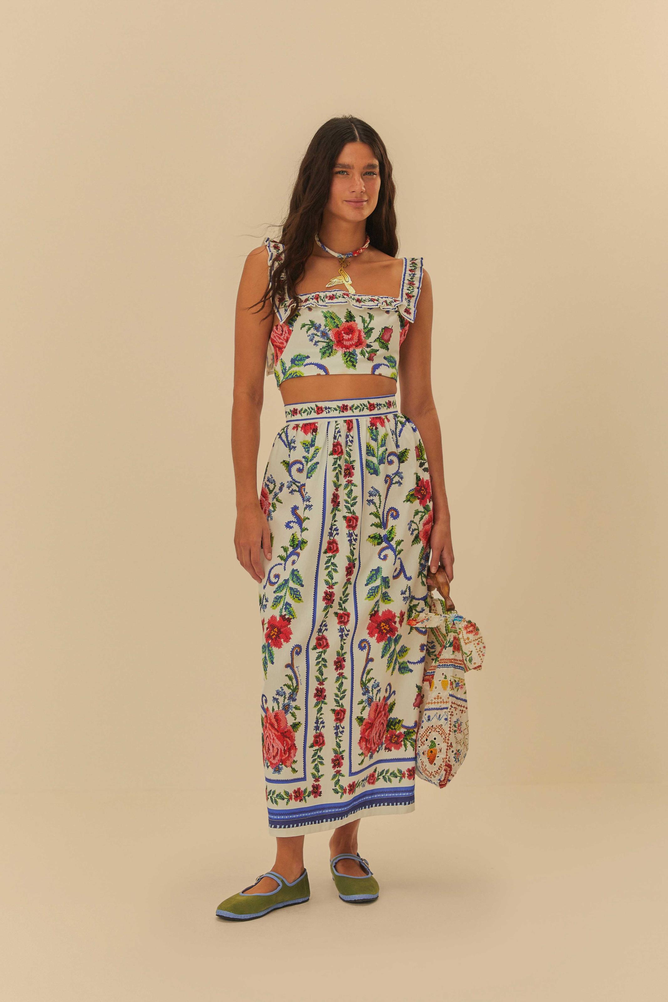 Blusa Estampada Flor Realeza