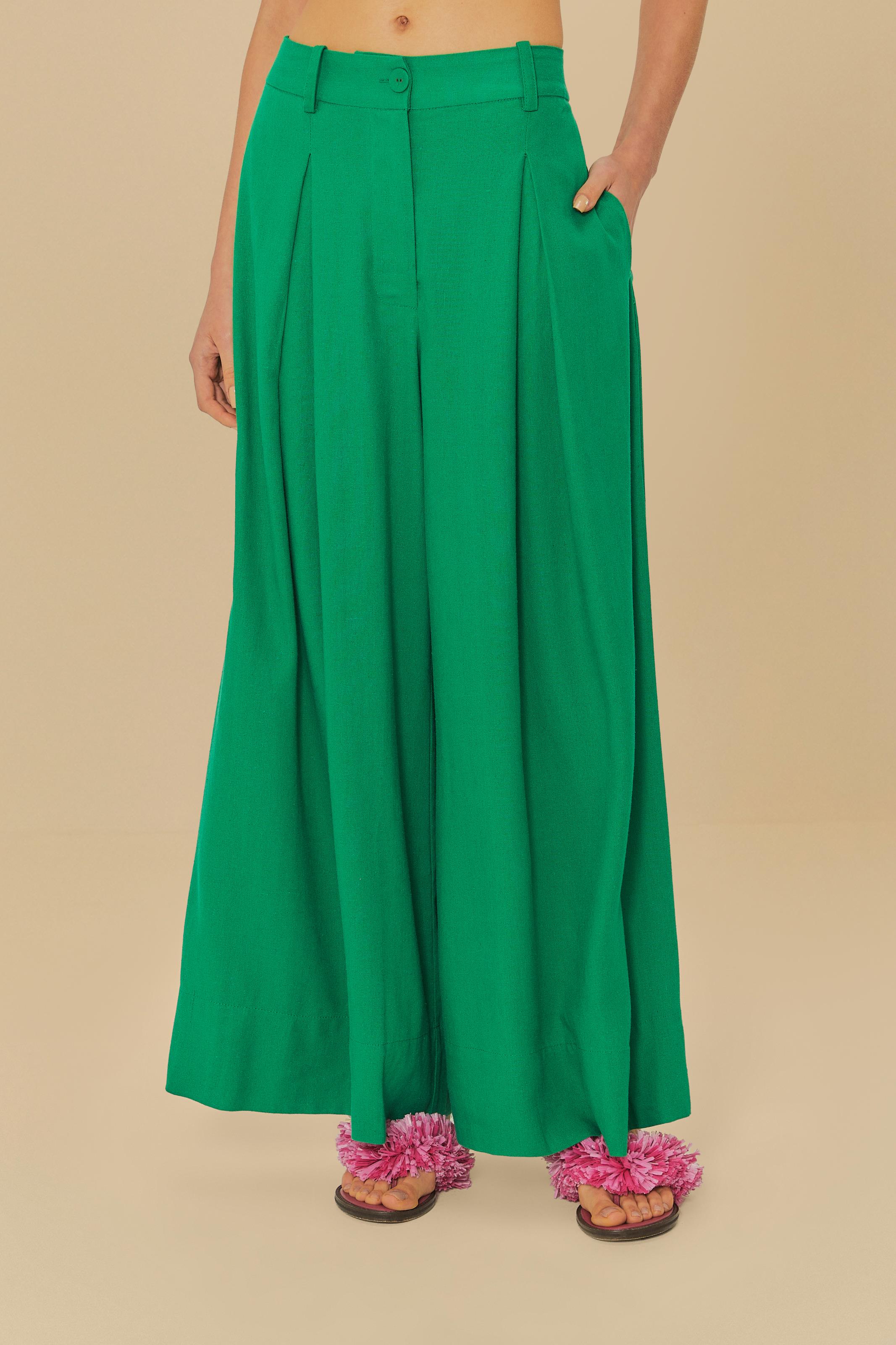 Calça Pantalona Pregas