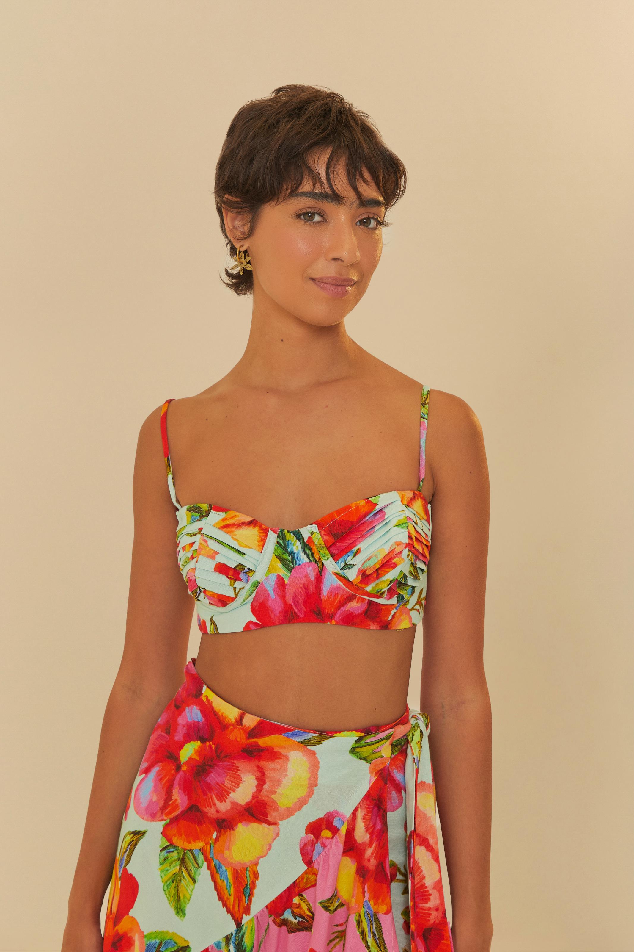 Top Estampado Flor Céu