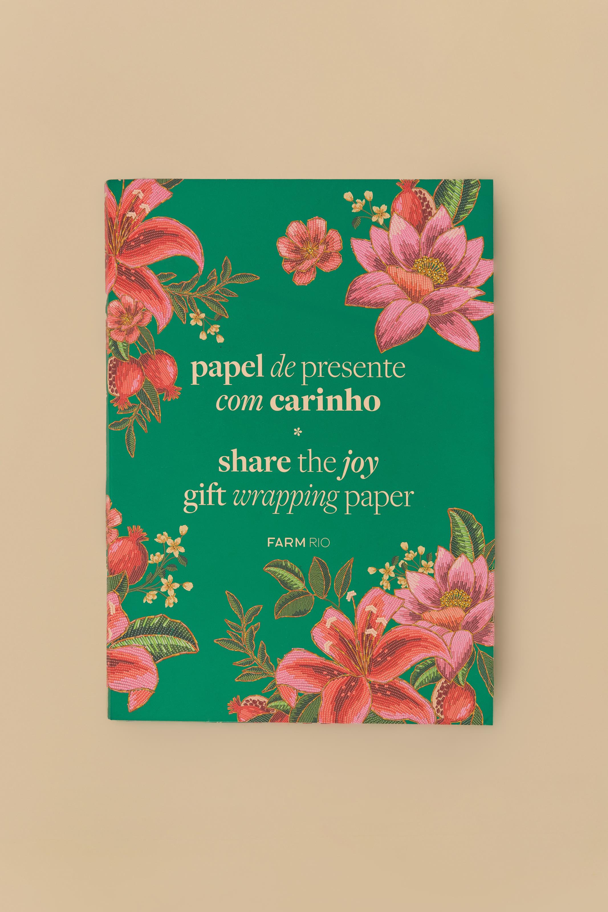 Papel De Presente Estampado Com Carinho