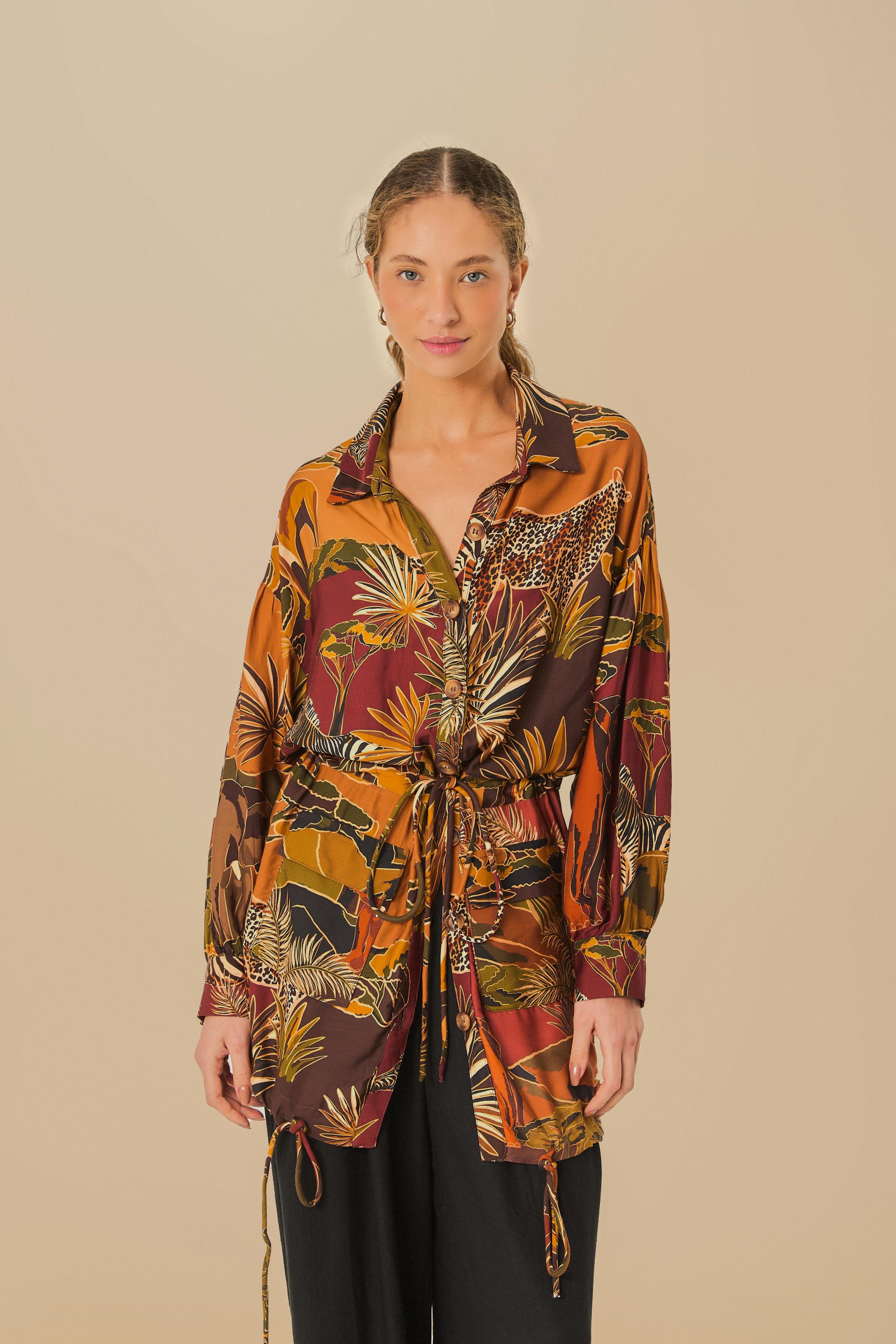 Parka Estampada Sonho De Savana