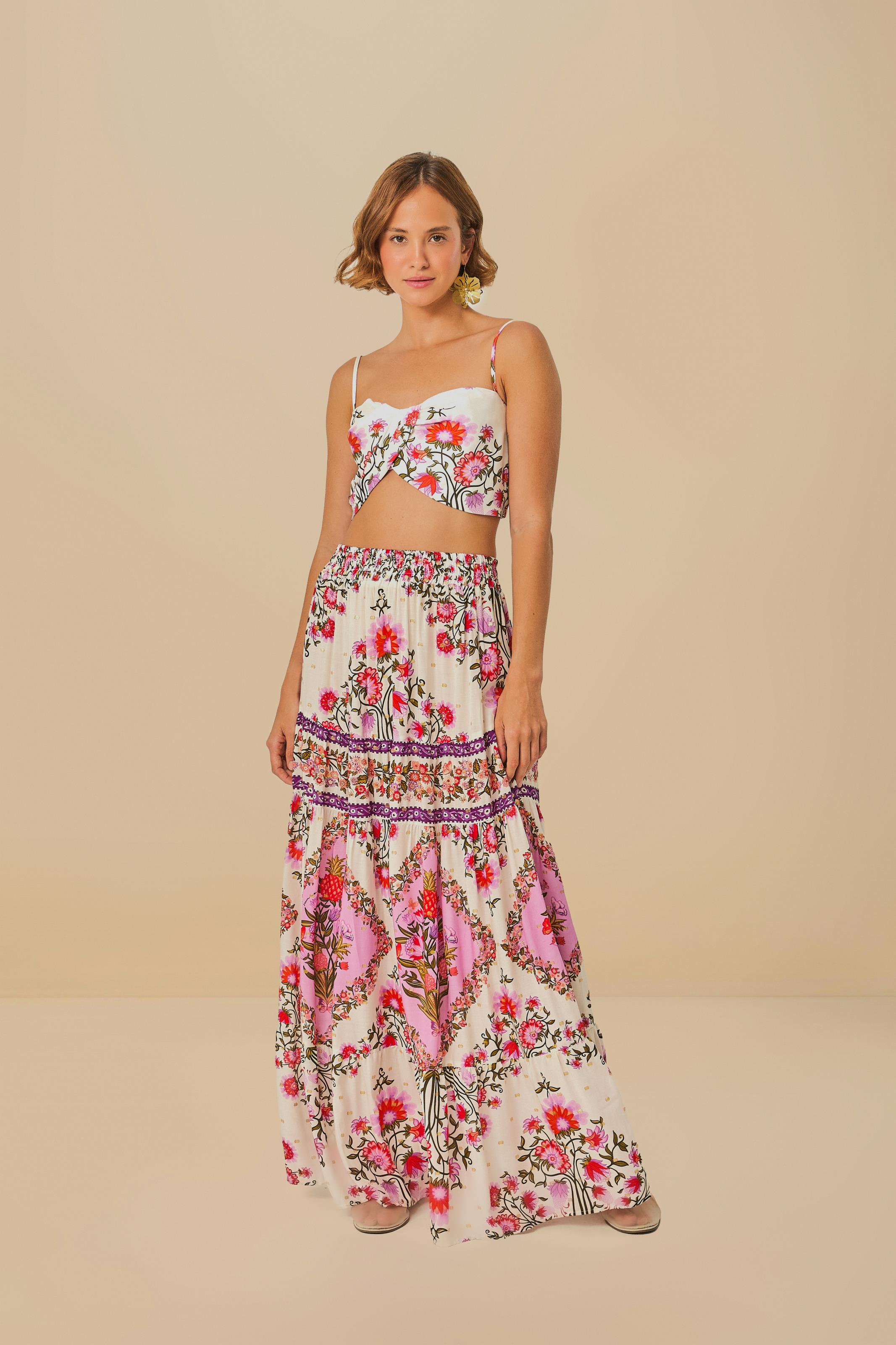 Saia Beleza Estampada Romântica