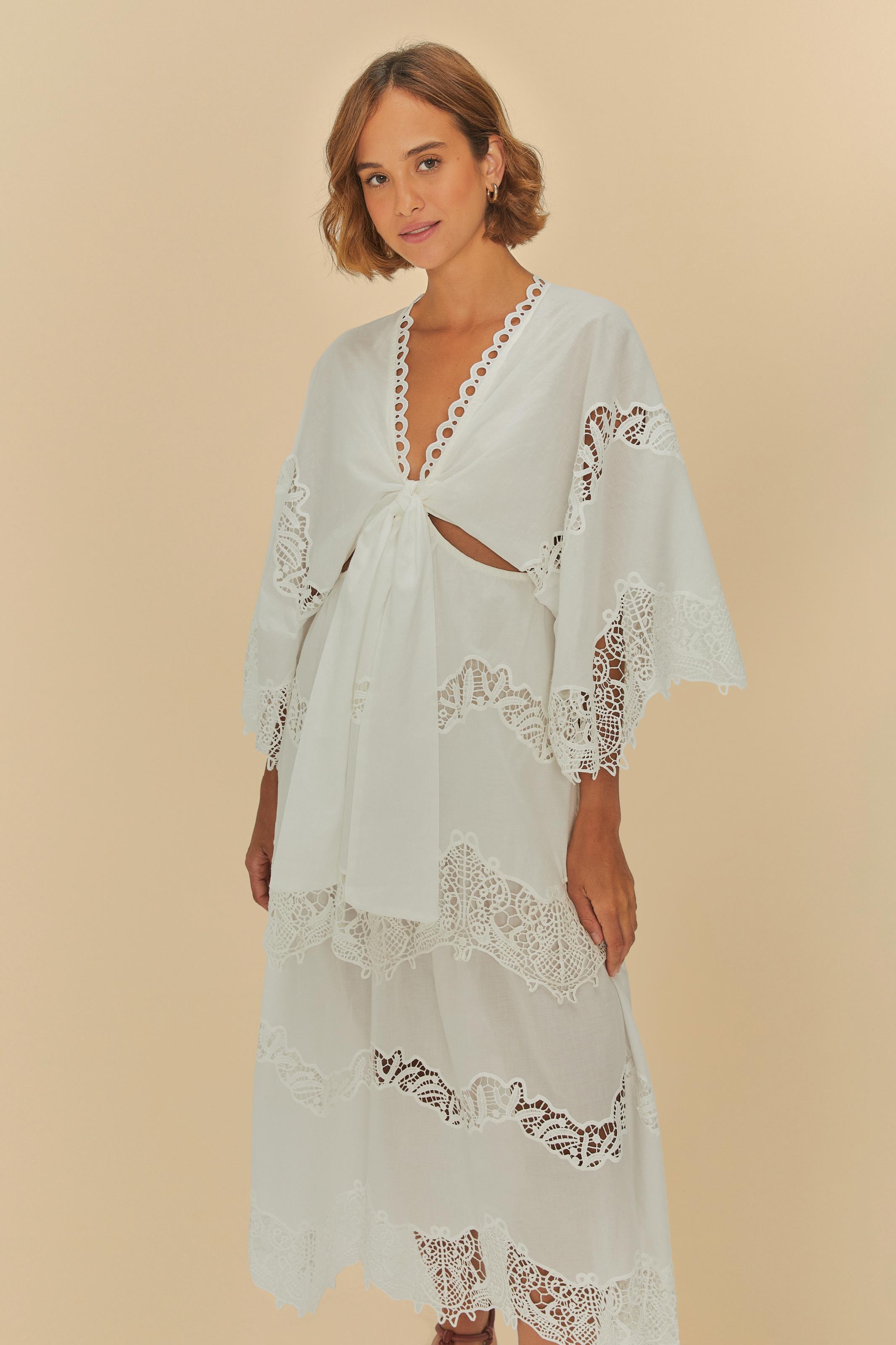 Vestido Cropped Barrado Artesanal
