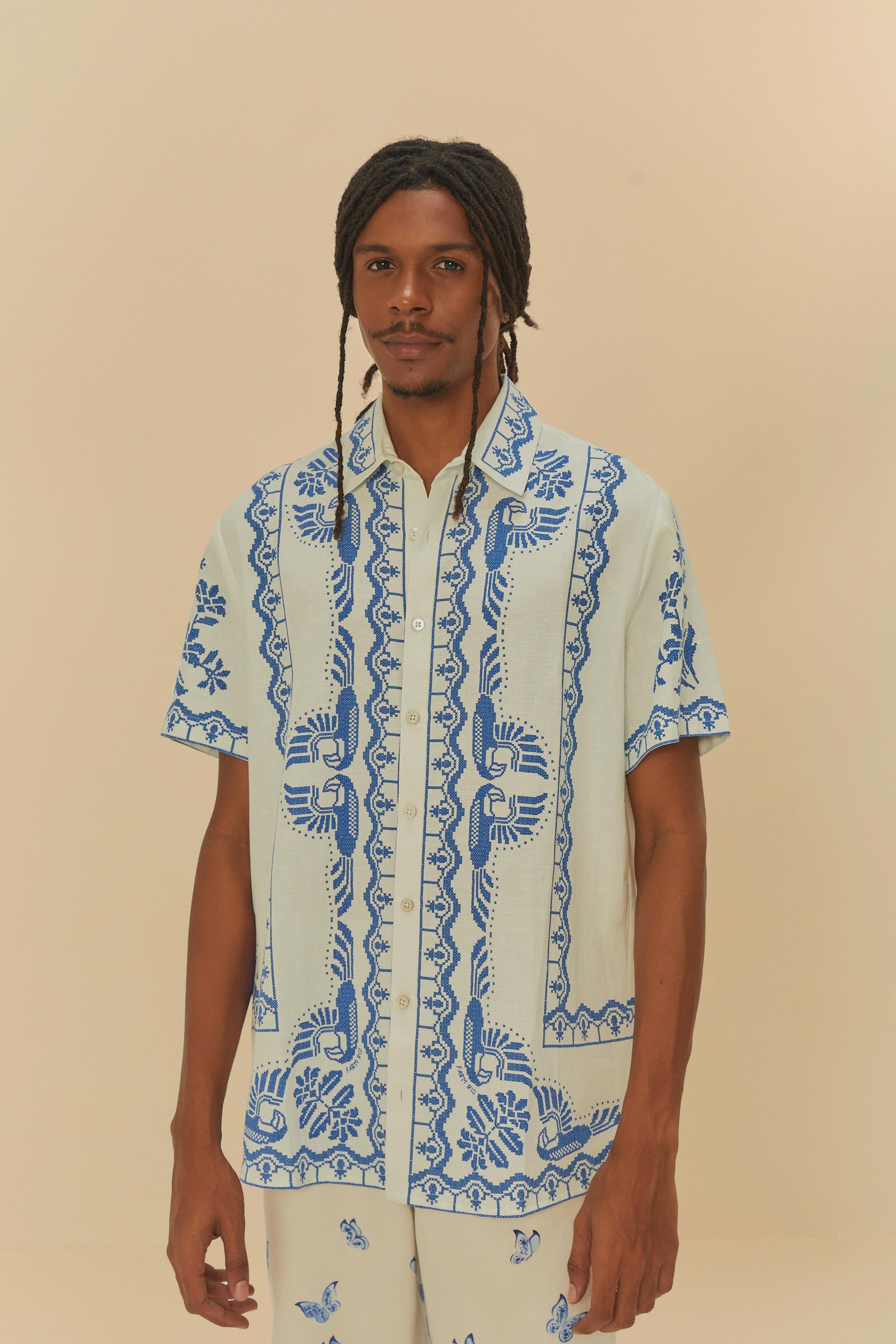 Camisa Uni Estampada Relicário Tropical