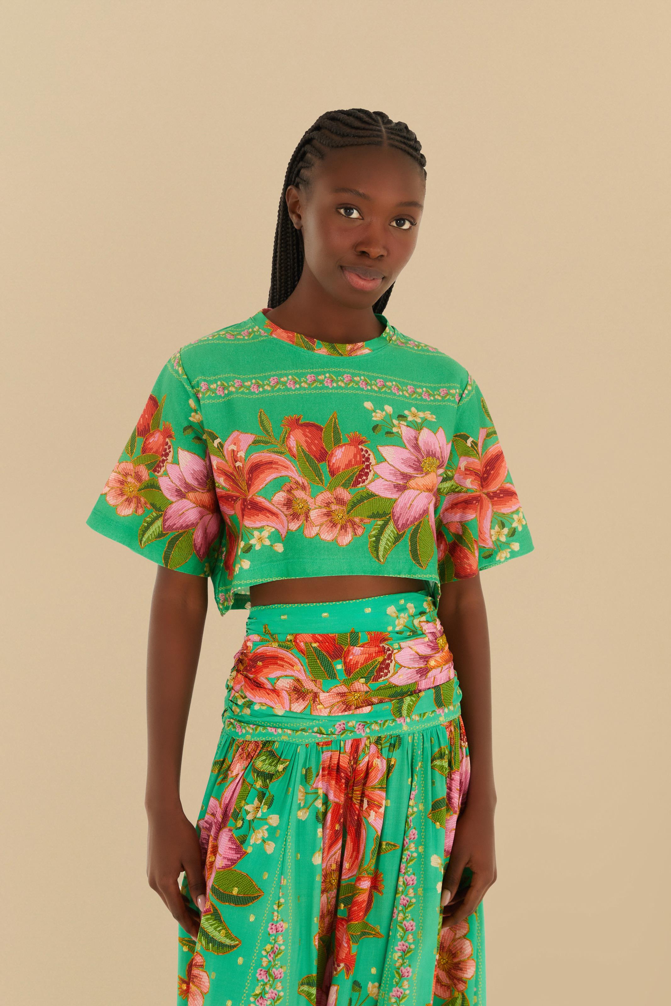 T-Shirt Cropped Fruta De Verão