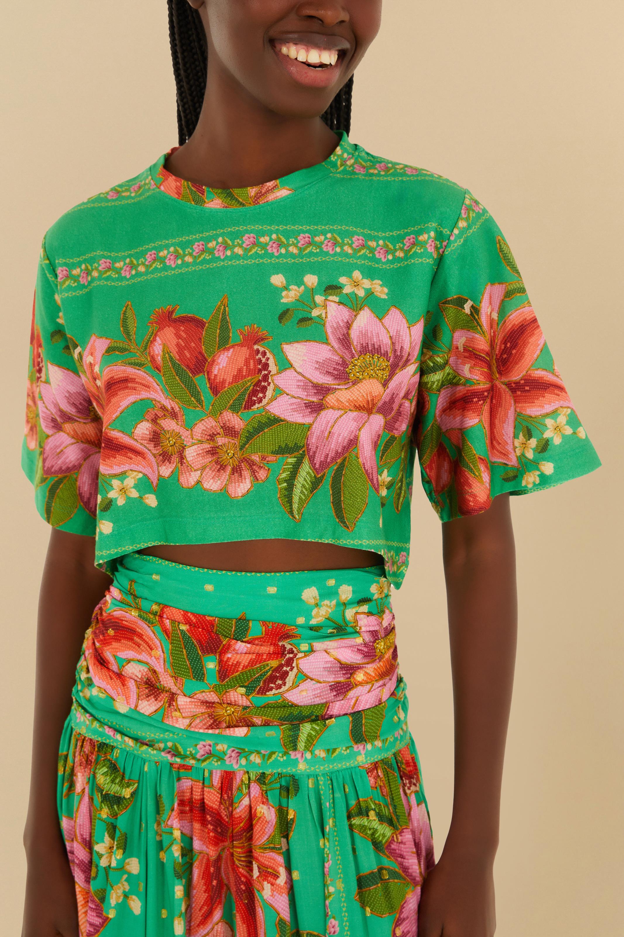 T-Shirt Cropped Fruta De Verão