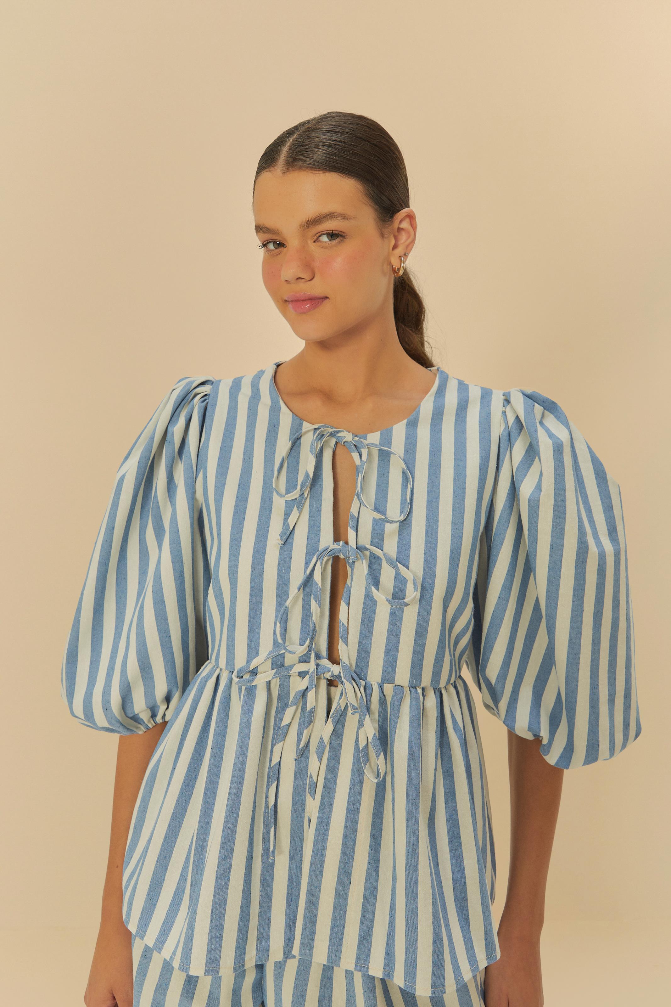 Blusa Mangas Listra Bicolor