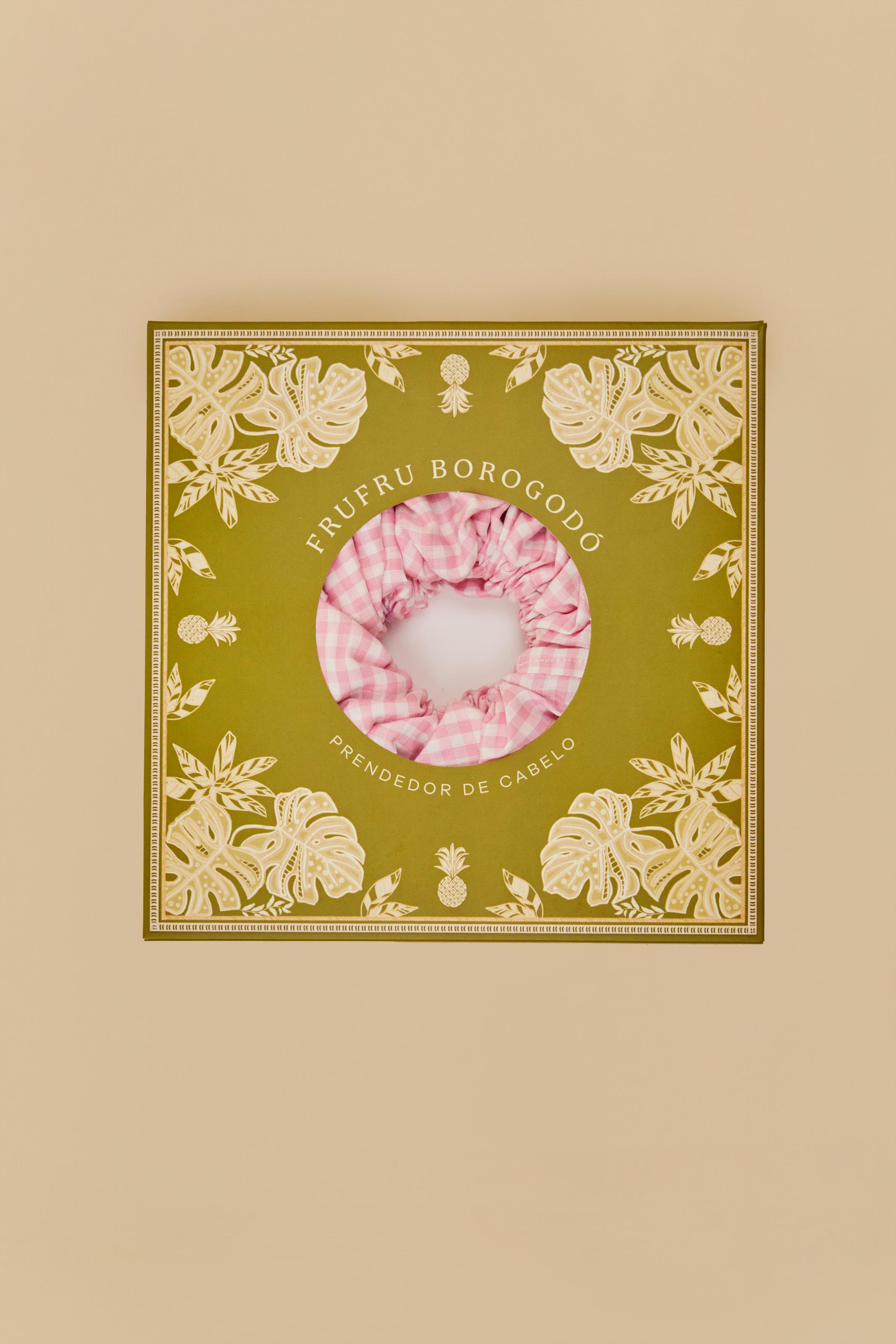 Frufru Borogodó Quadriculado Rosa