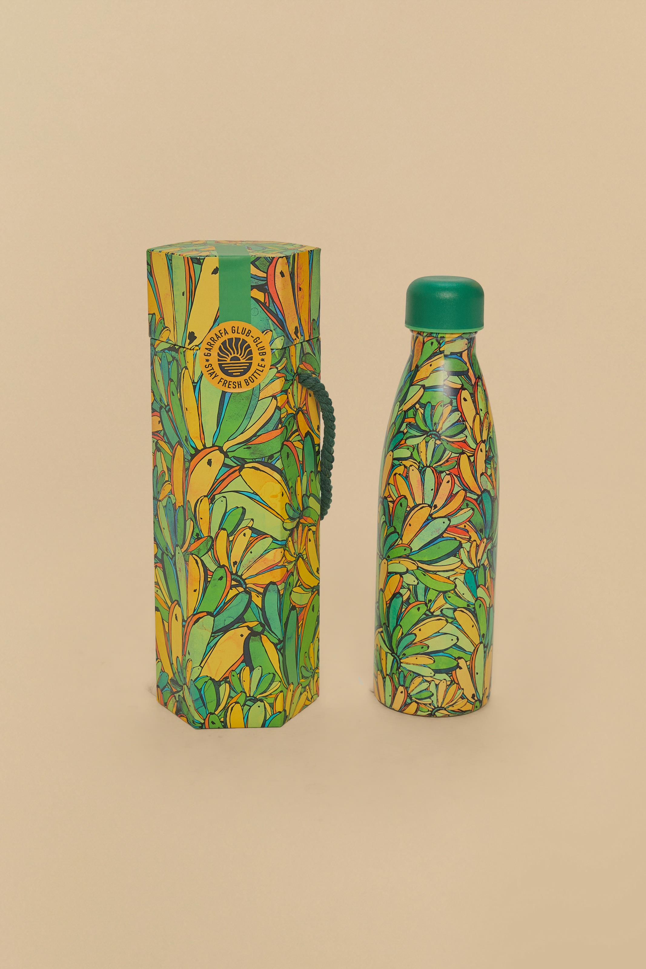 Garrafinha Glub Estampada Banana