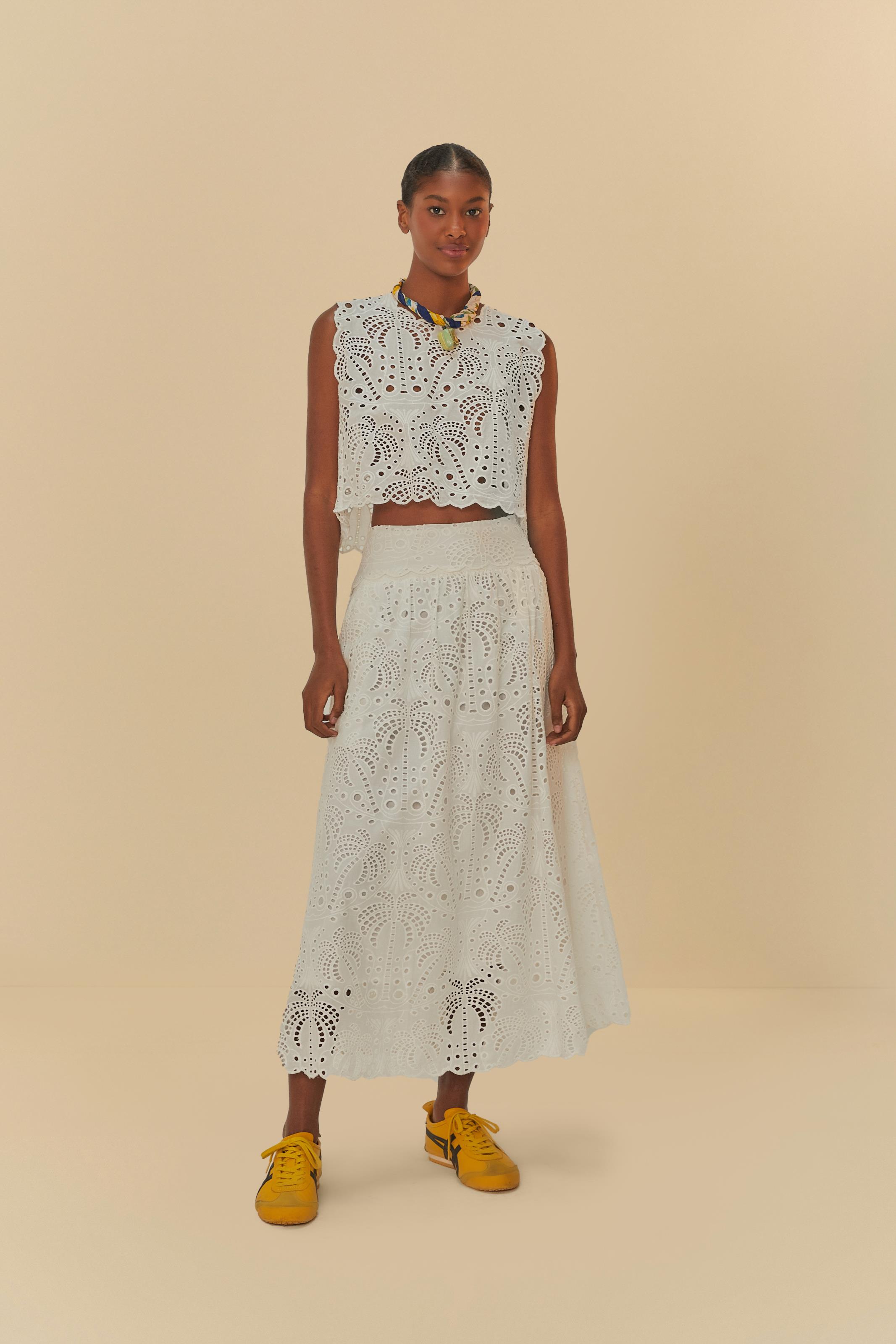 Saia Cropped Laise Estampada Sonho Sereno
