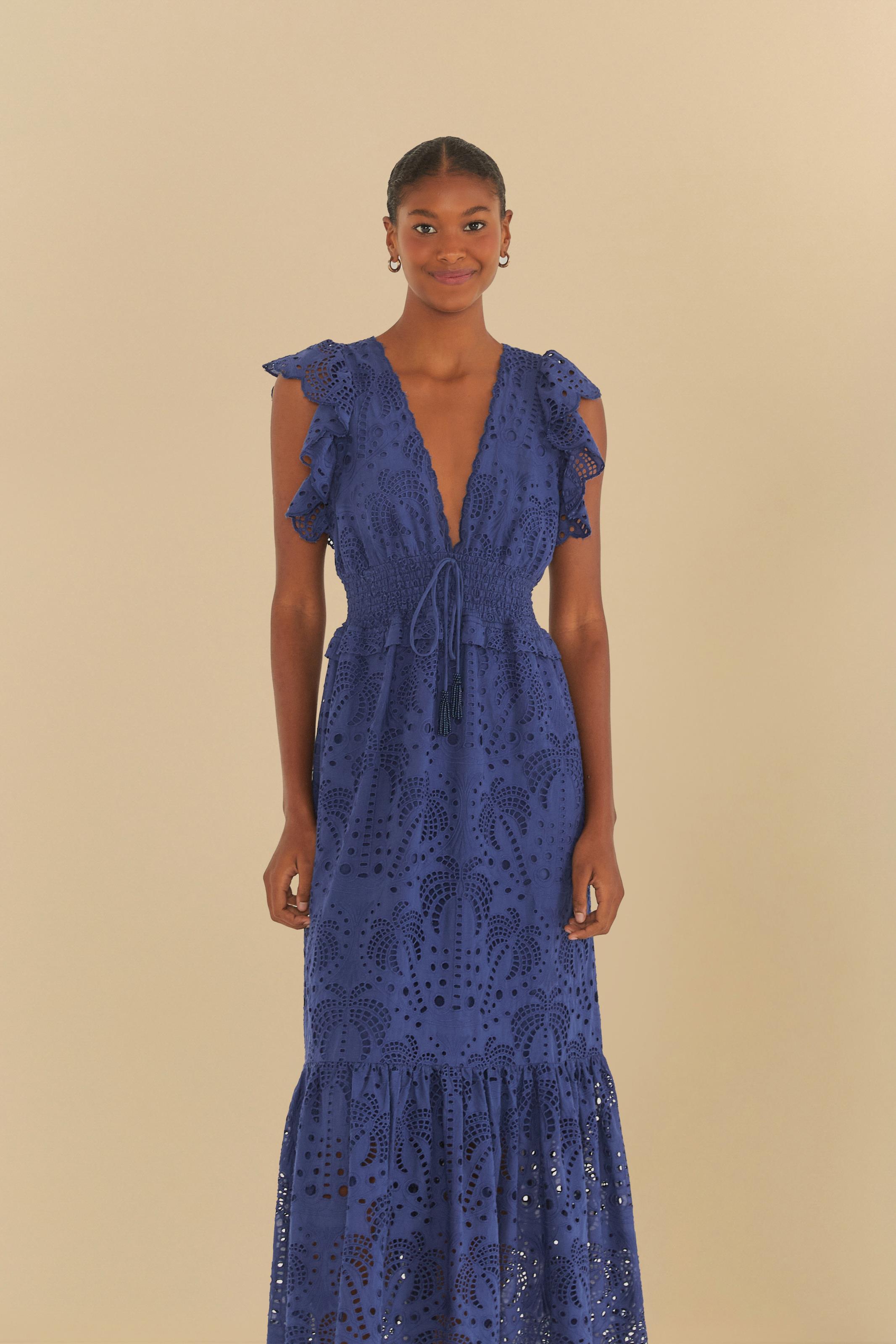 Vestido Laise Estampado Coqueiro Delicadeza