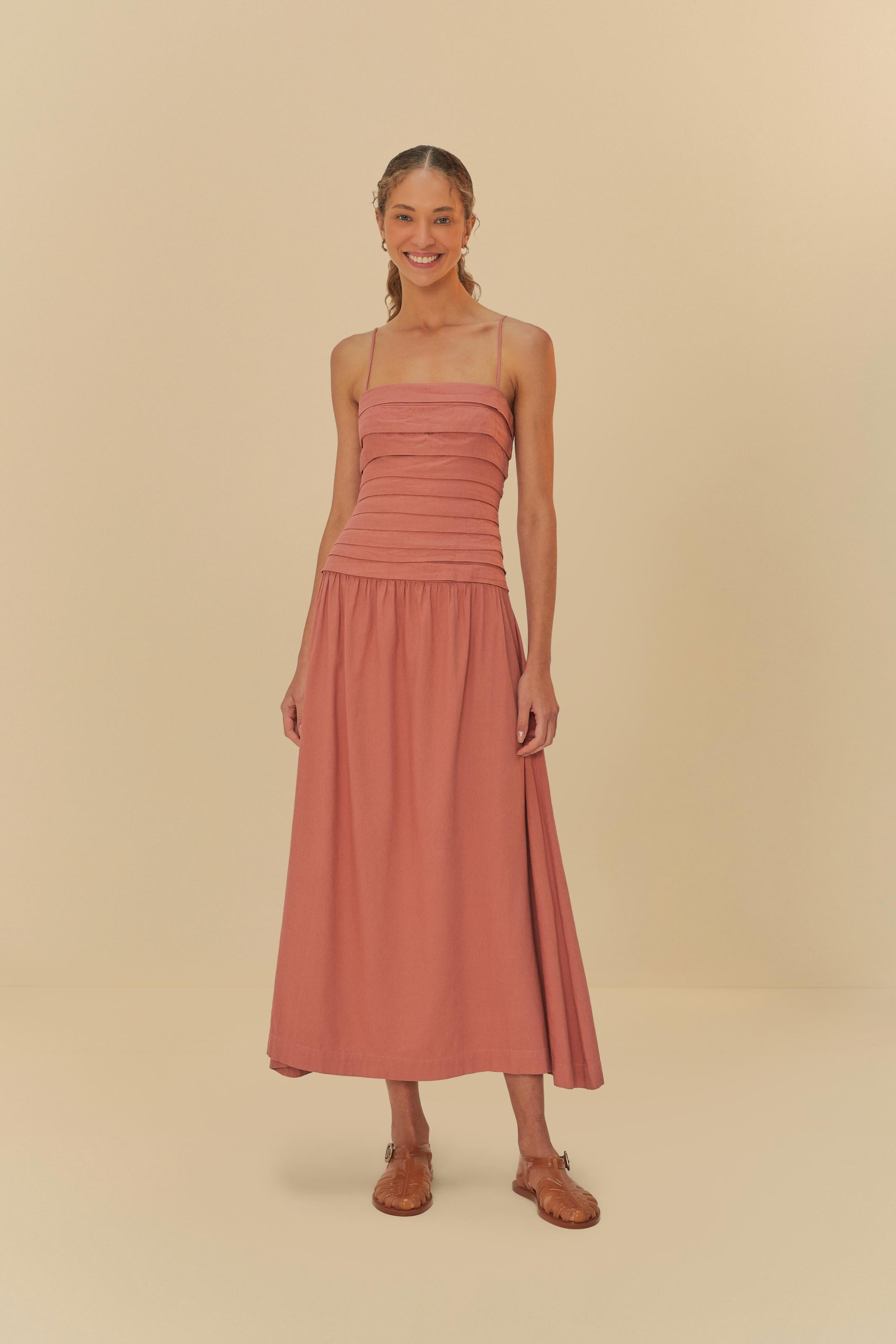 Vestido Pregas Cropped