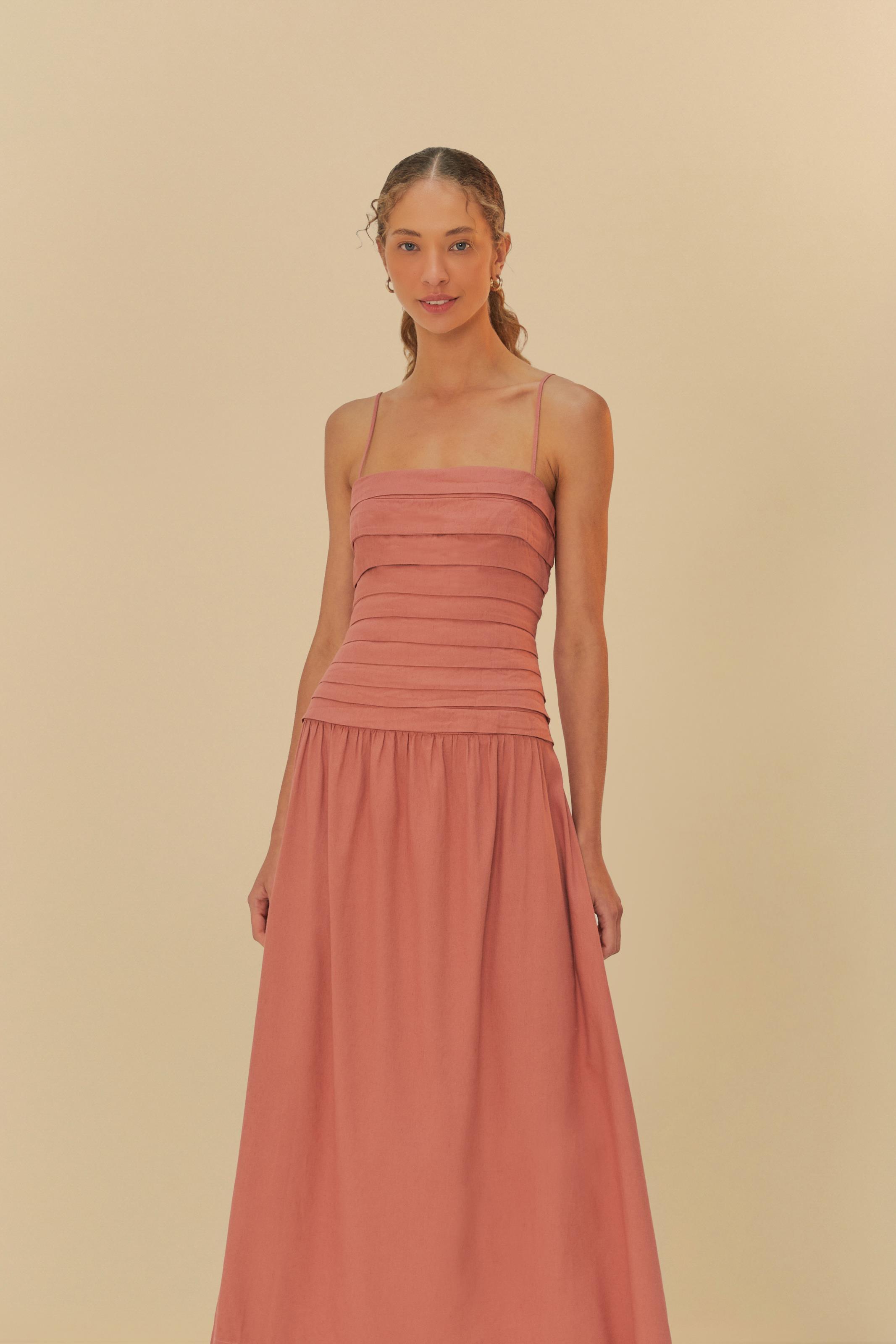 Vestido Pregas Cropped