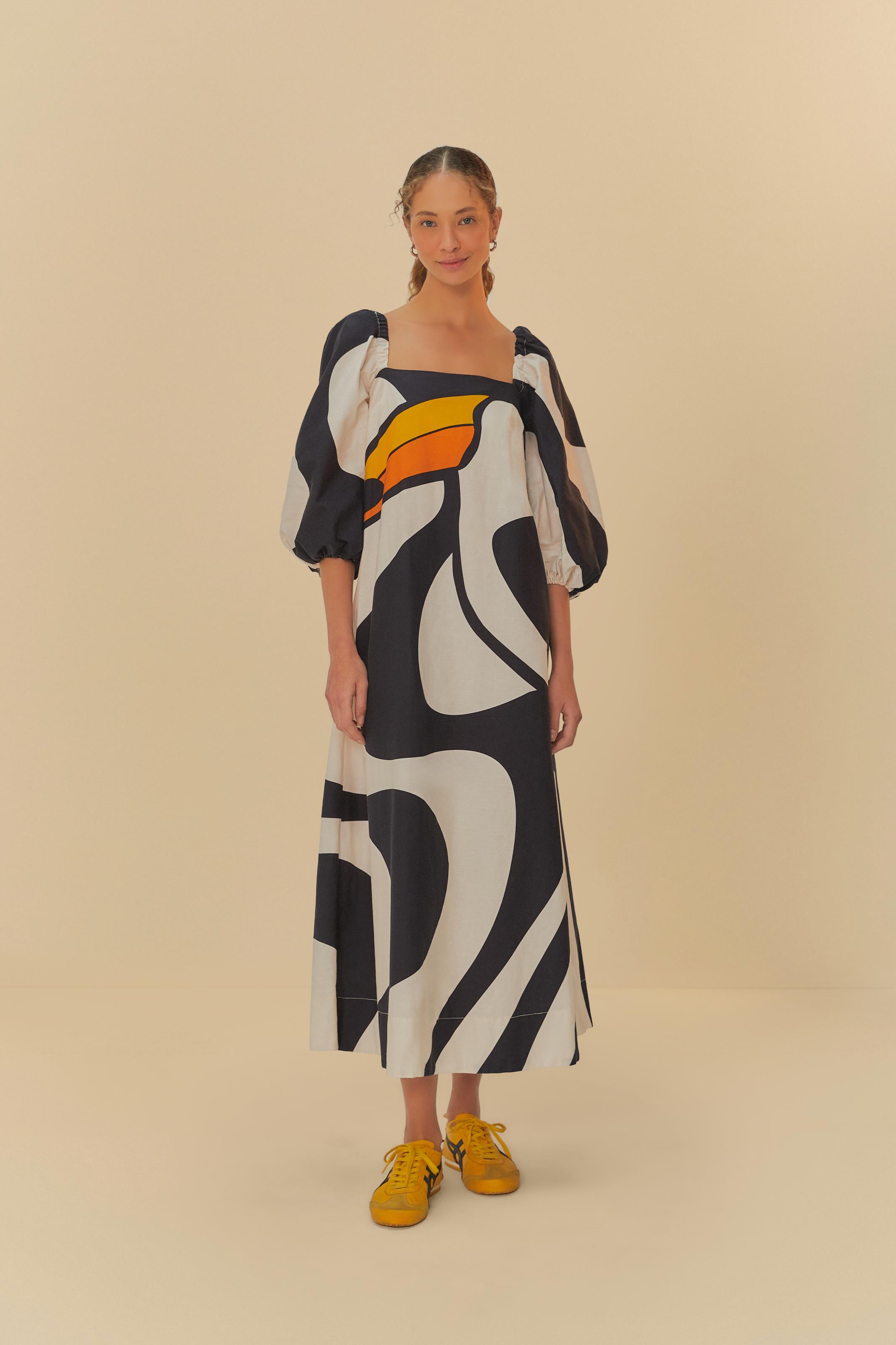 Vestido Longo Estampado Copatucano