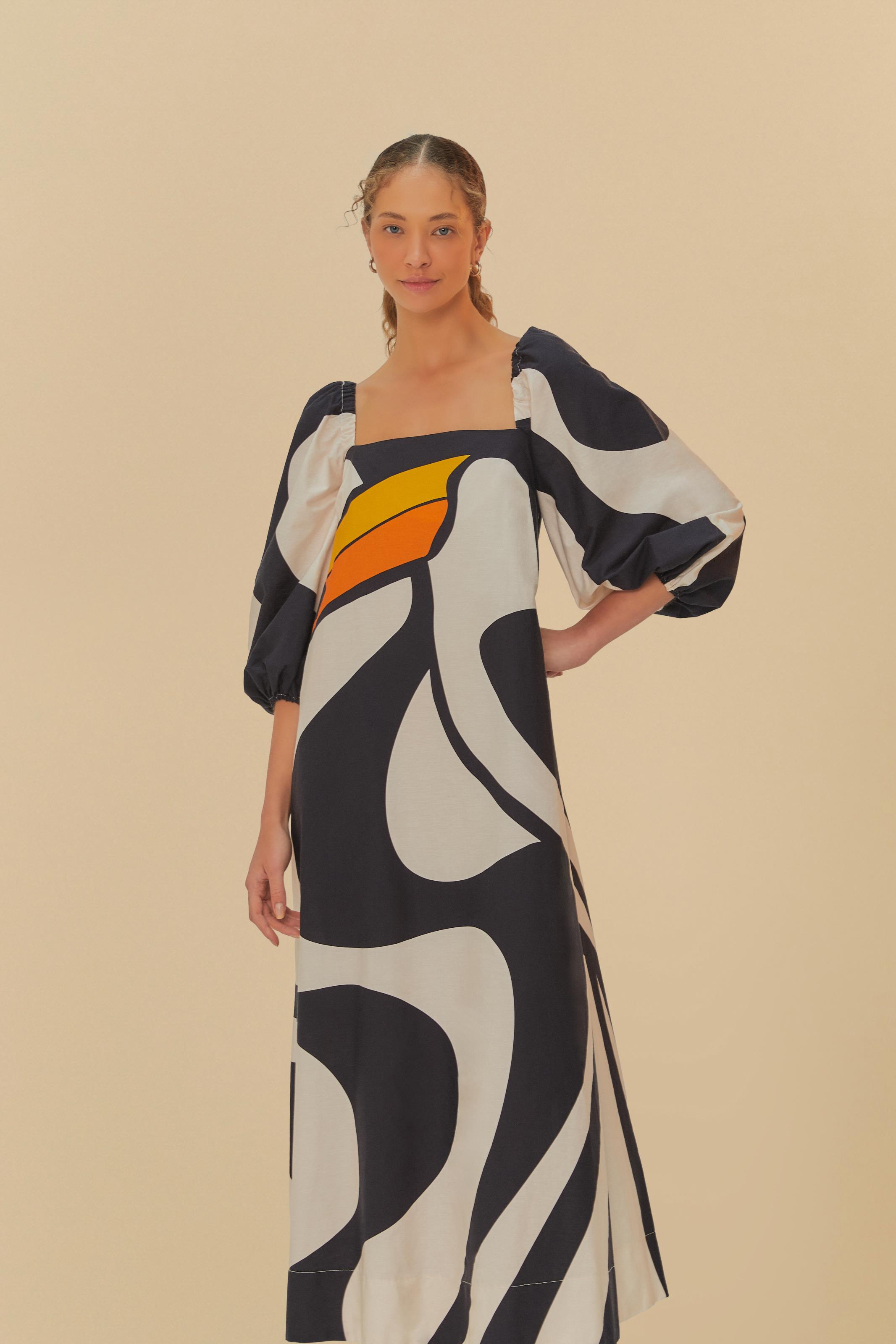 Vestido Longo Estampado Copatucano