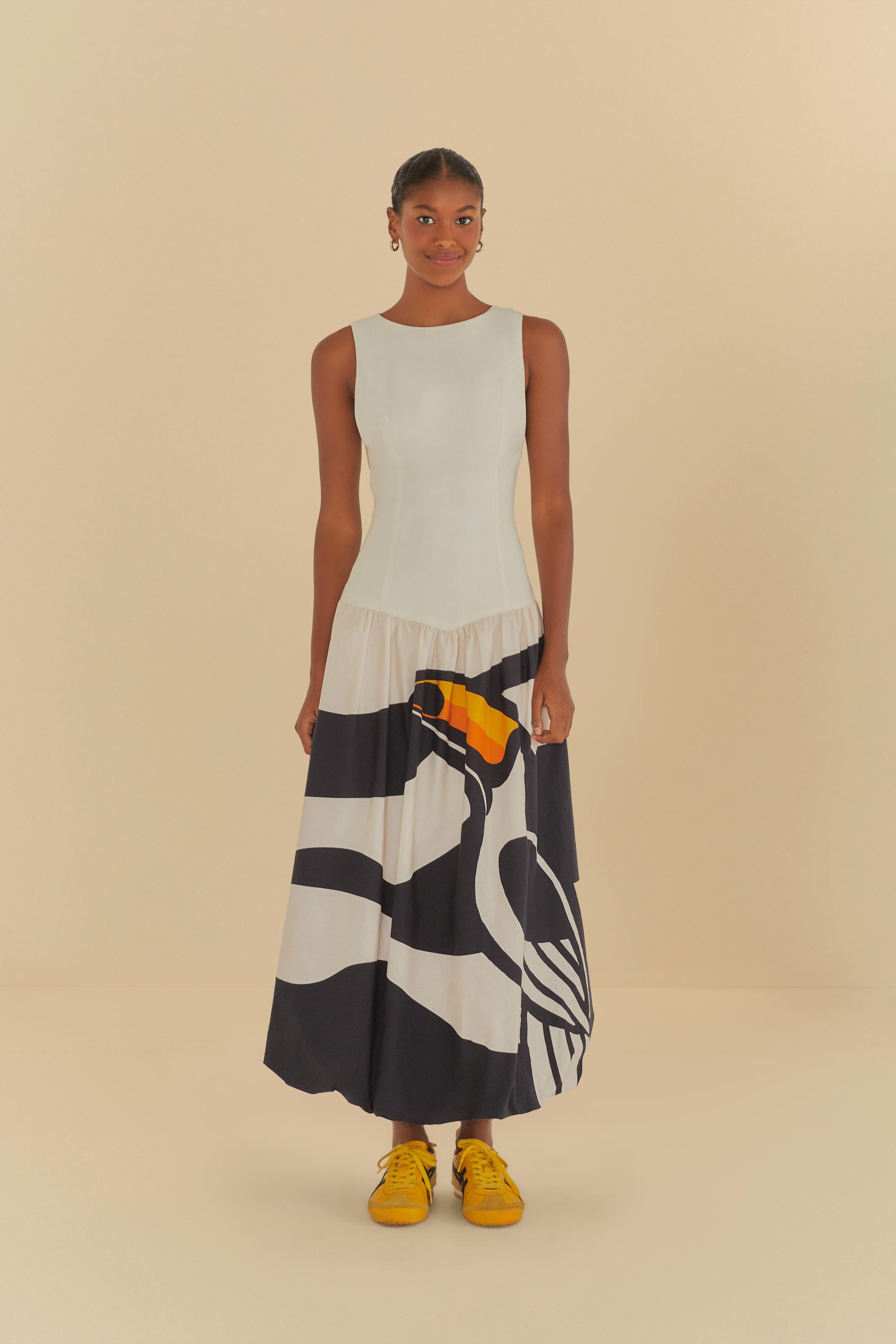 Vestido Balonê Estampado Copatucano