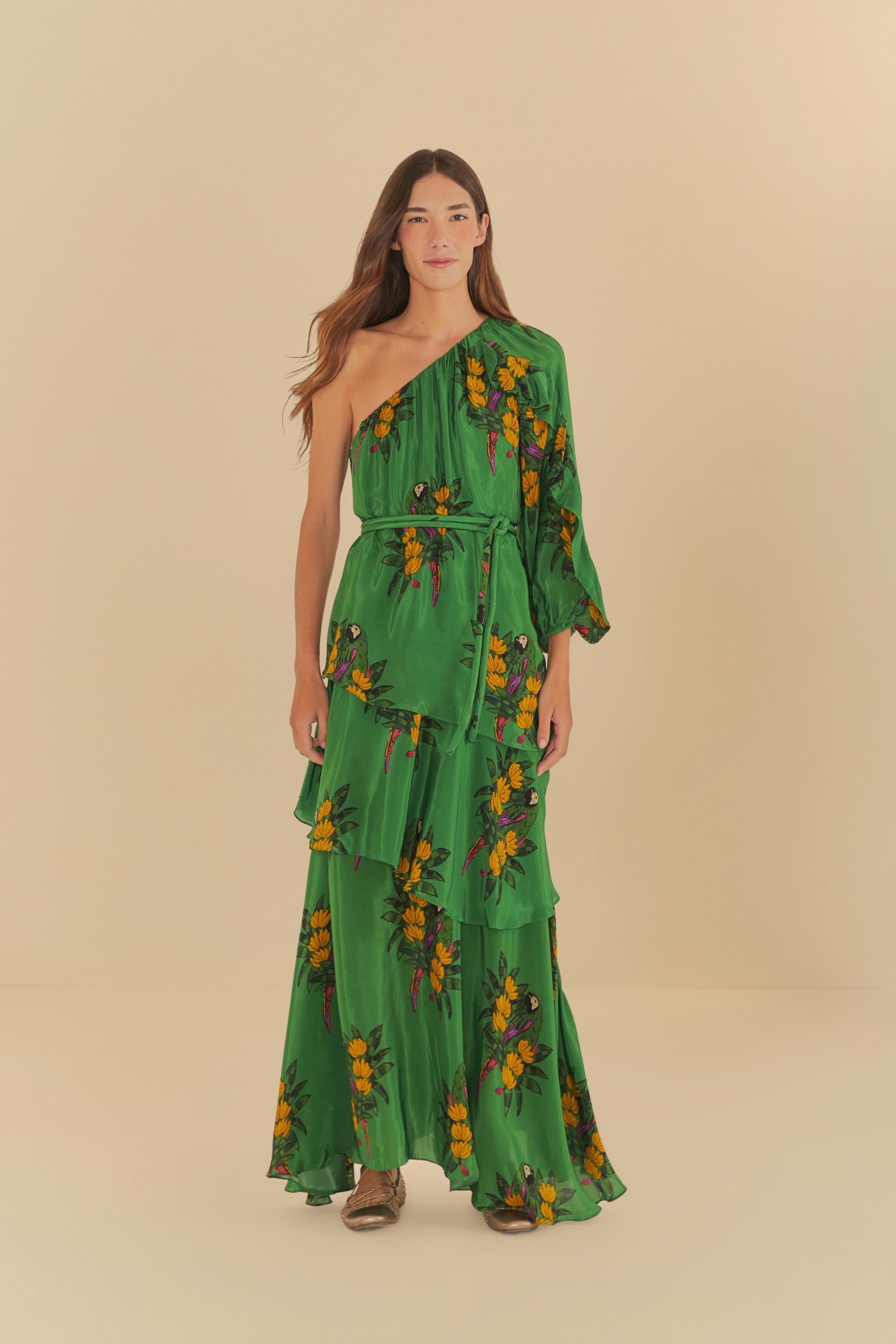 Vestido Longo Estampado Rio Maracanã