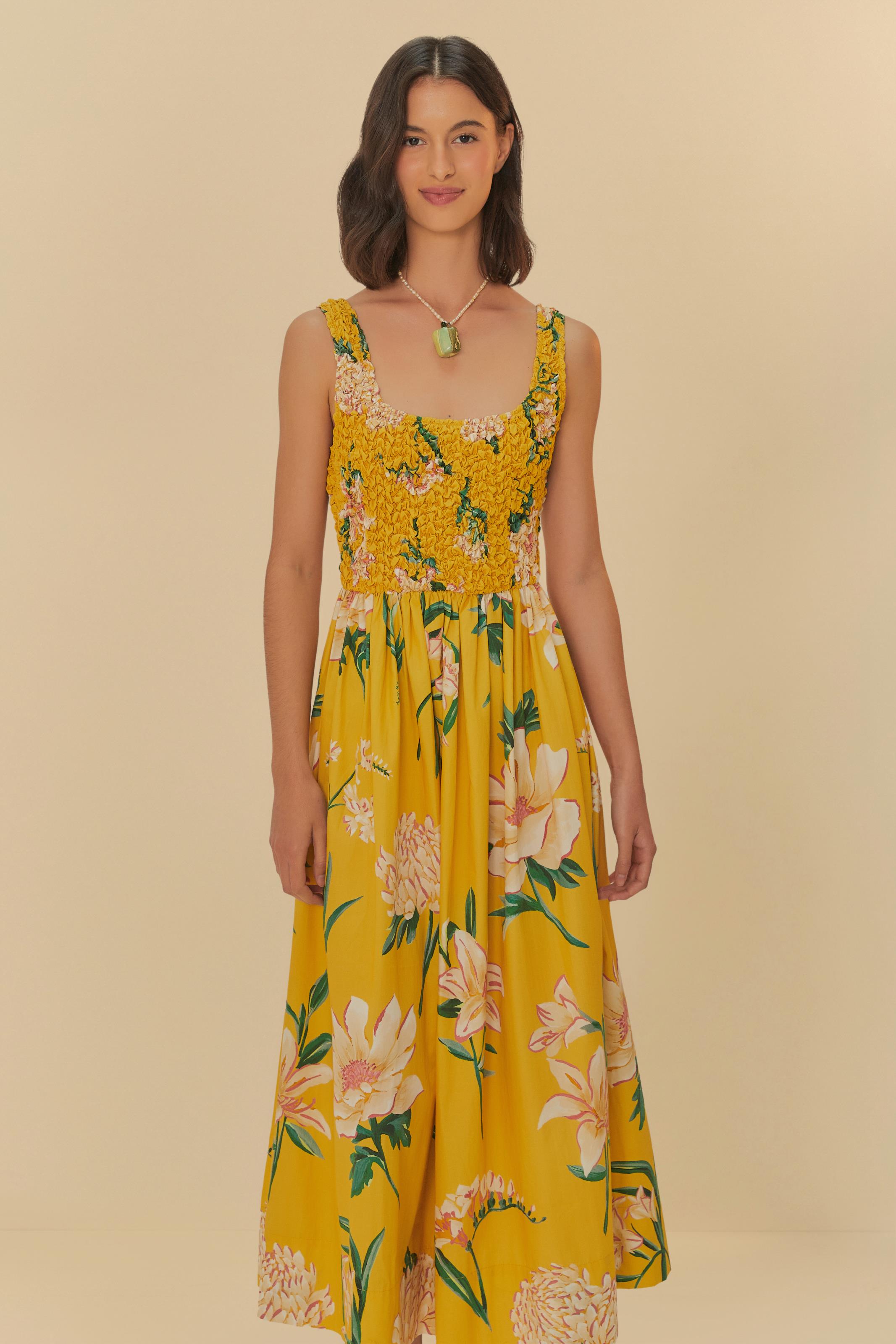 Vestido Longo Estampado Floral Alice