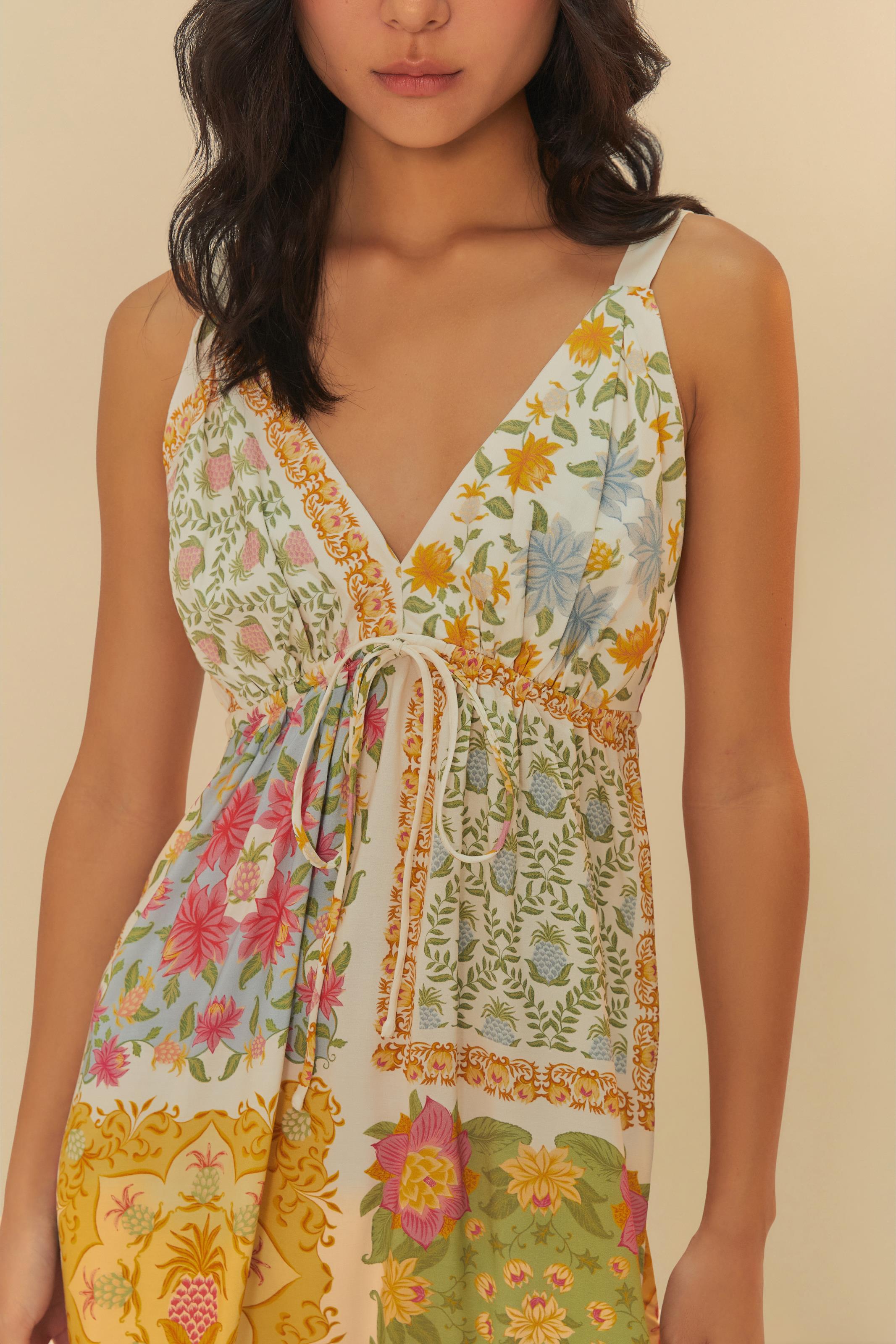 Vestido Curto Transpasse Lenço Amalfi