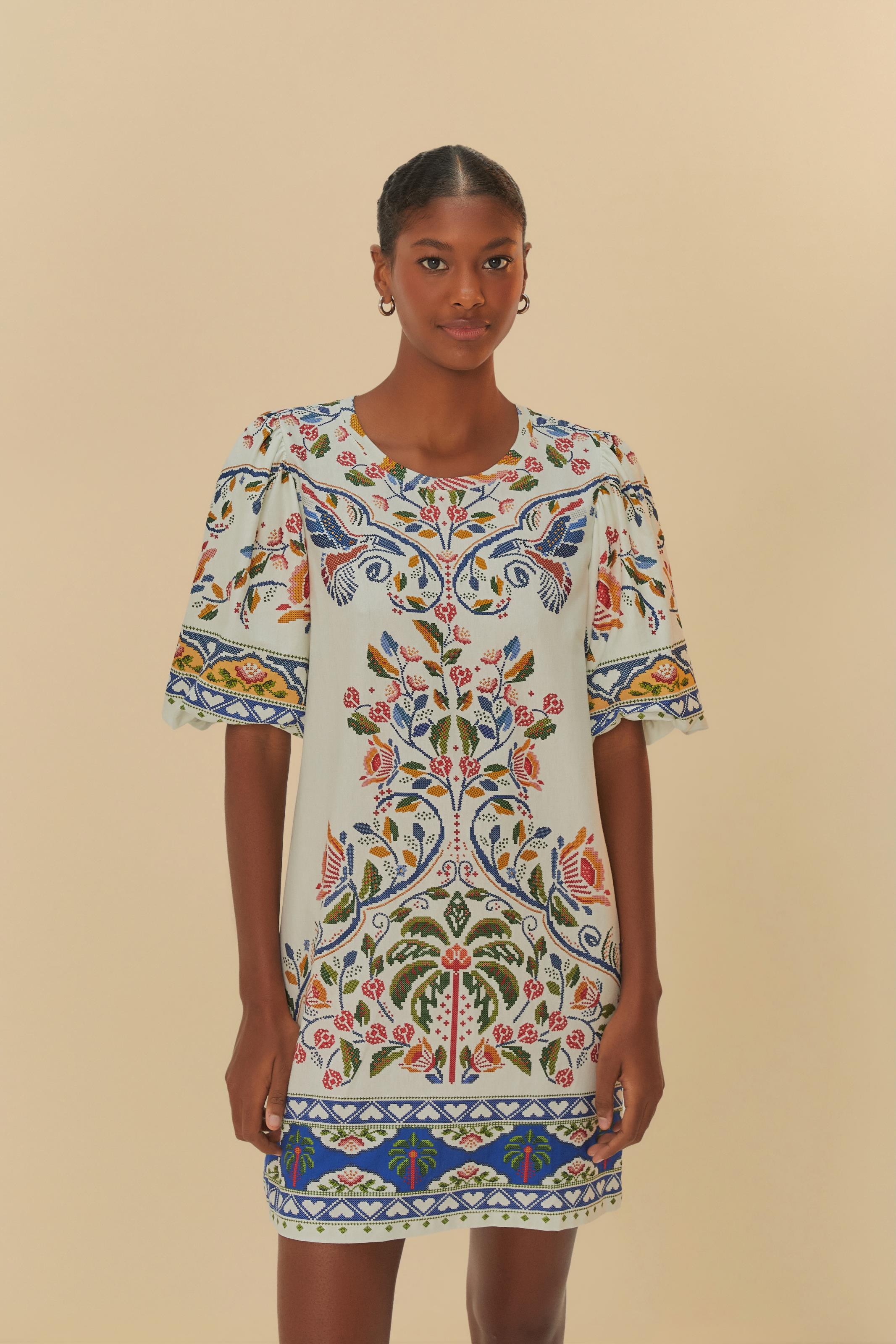 Vestido T-Shirt Manga Bufante Sonho Guaraná