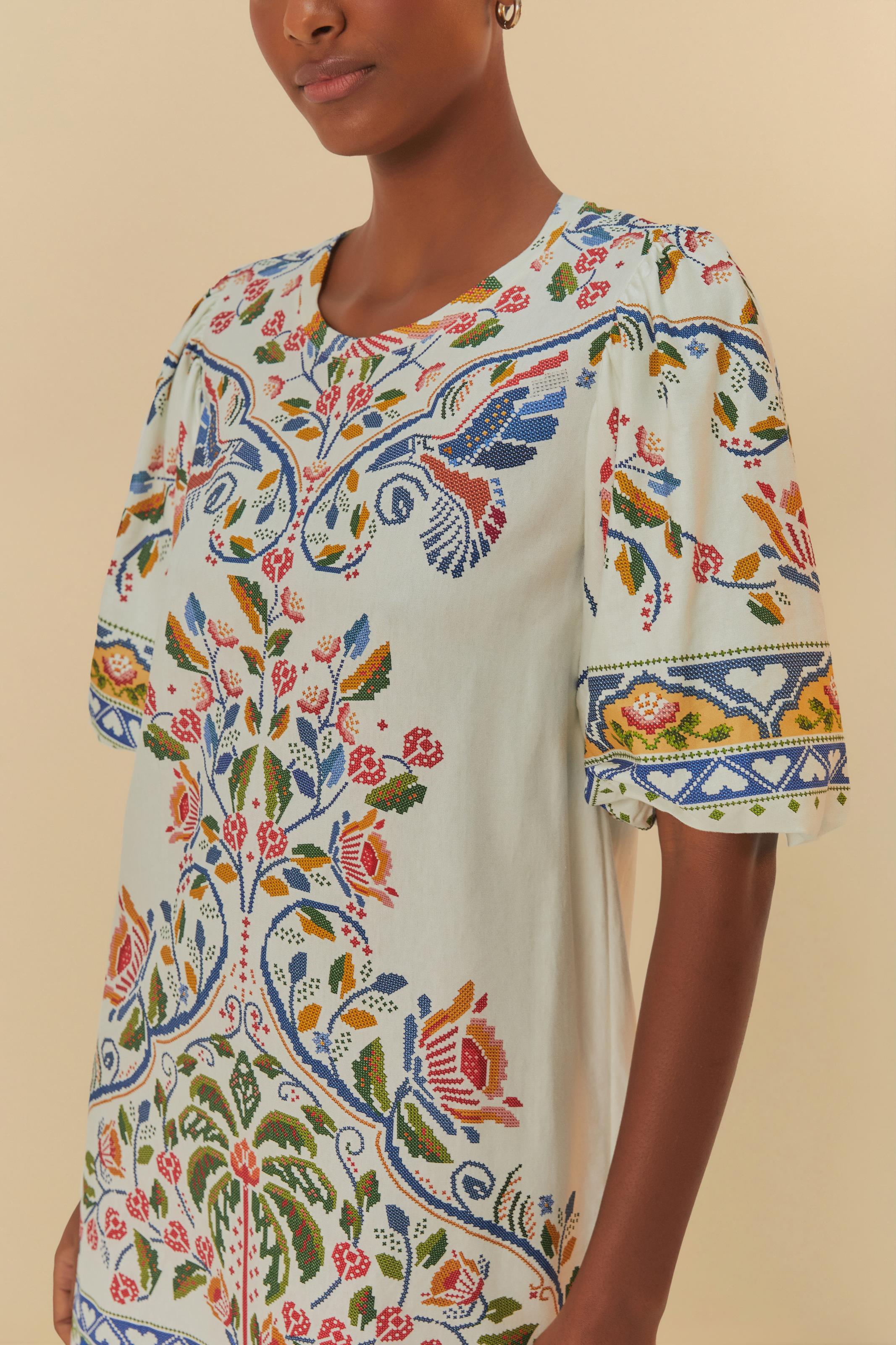 Vestido T-Shirt Manga Bufante Sonho Guaraná