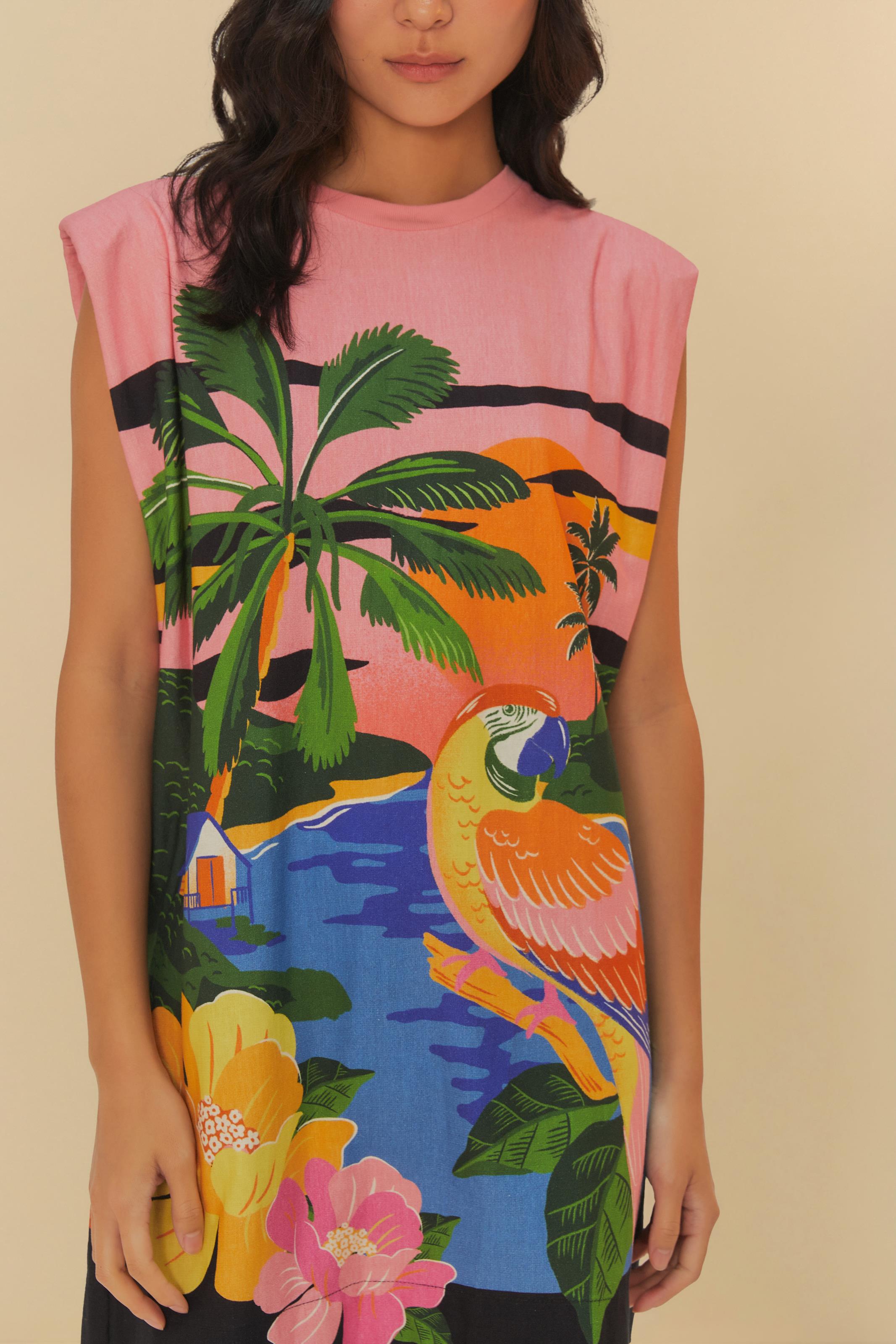 Vestido Curto Ombreira Latina