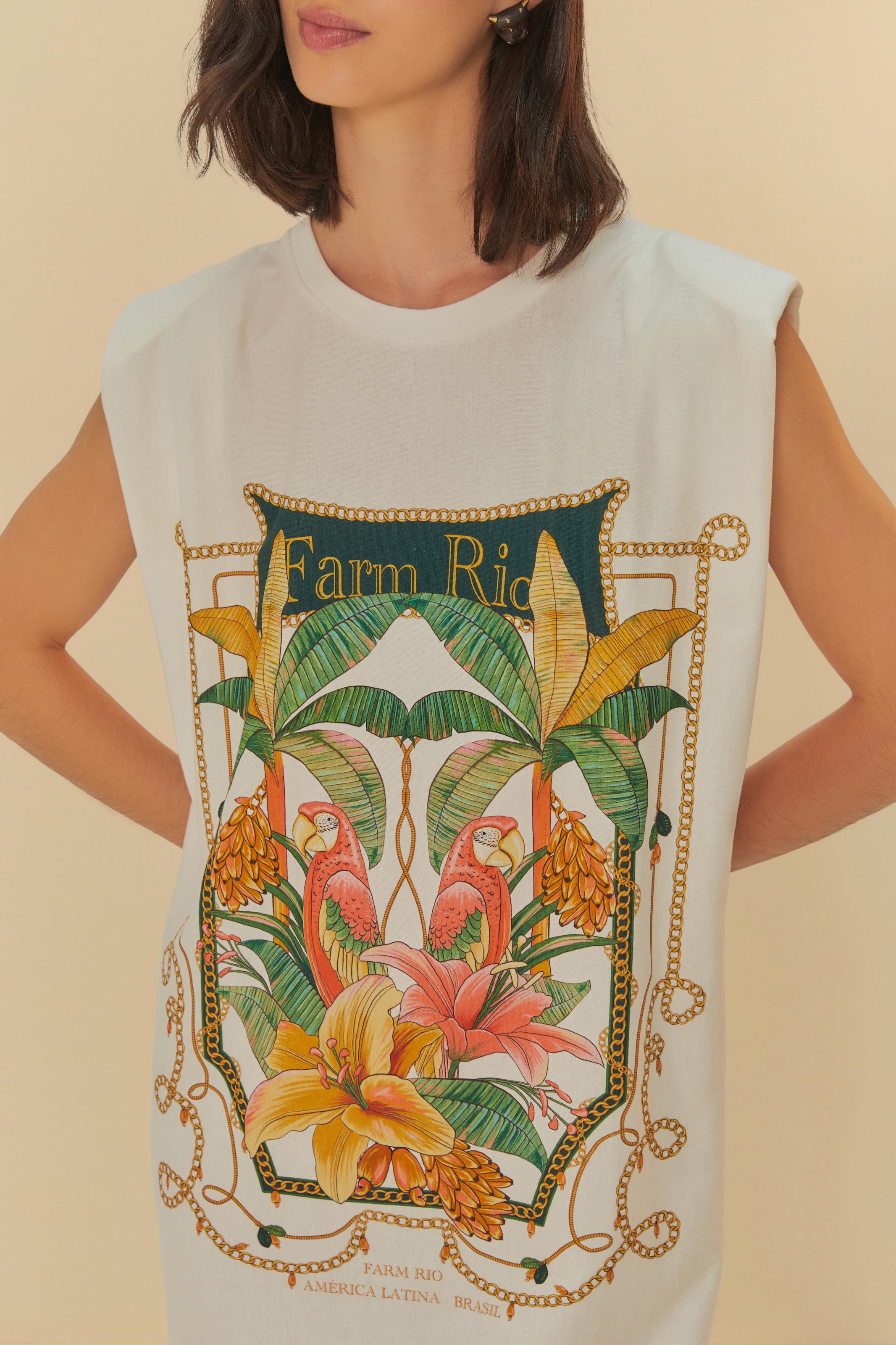 Vestido Curto Estampado Riqueza Tropical