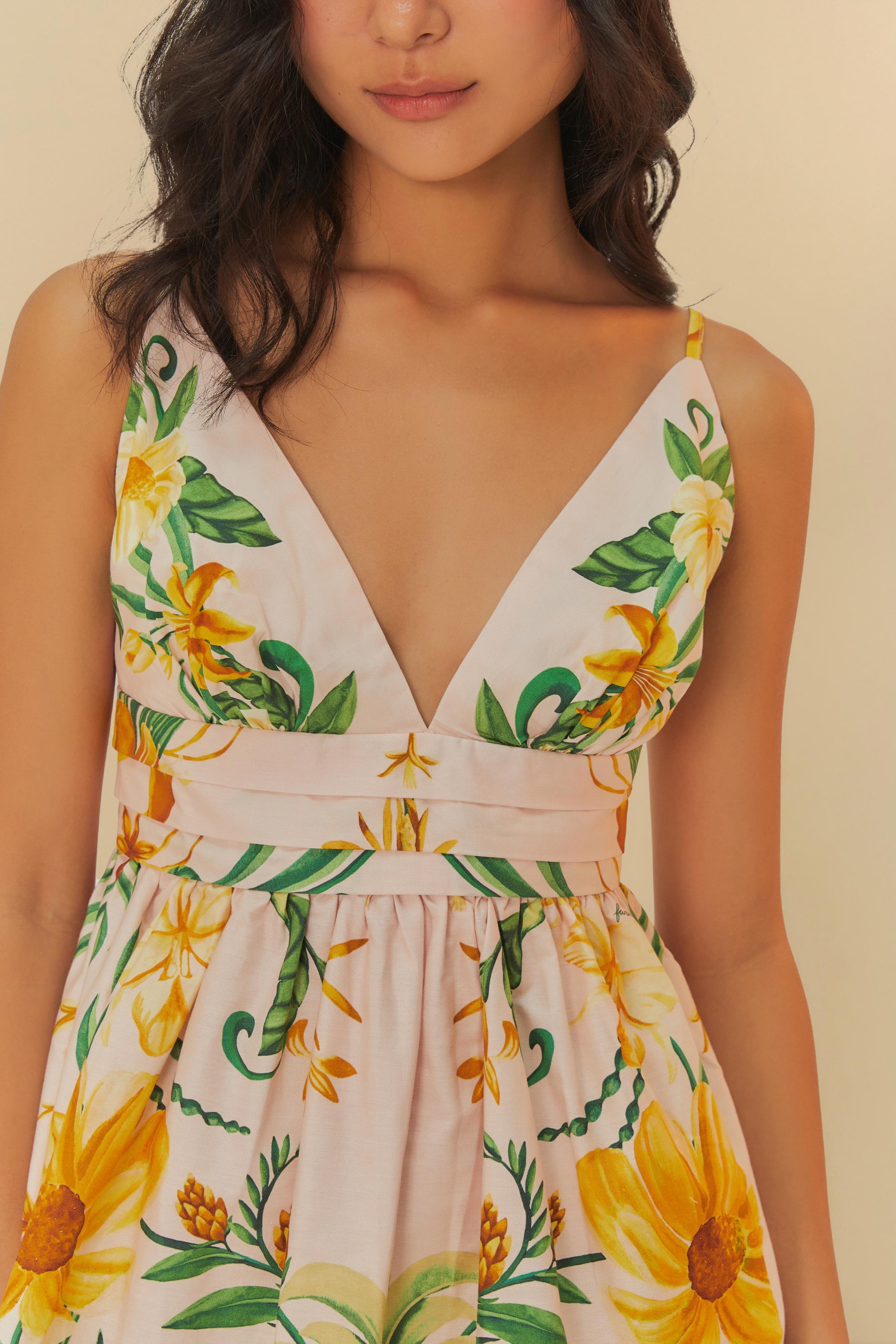 Vestido Curto Estampado Beleza De Abacaxi