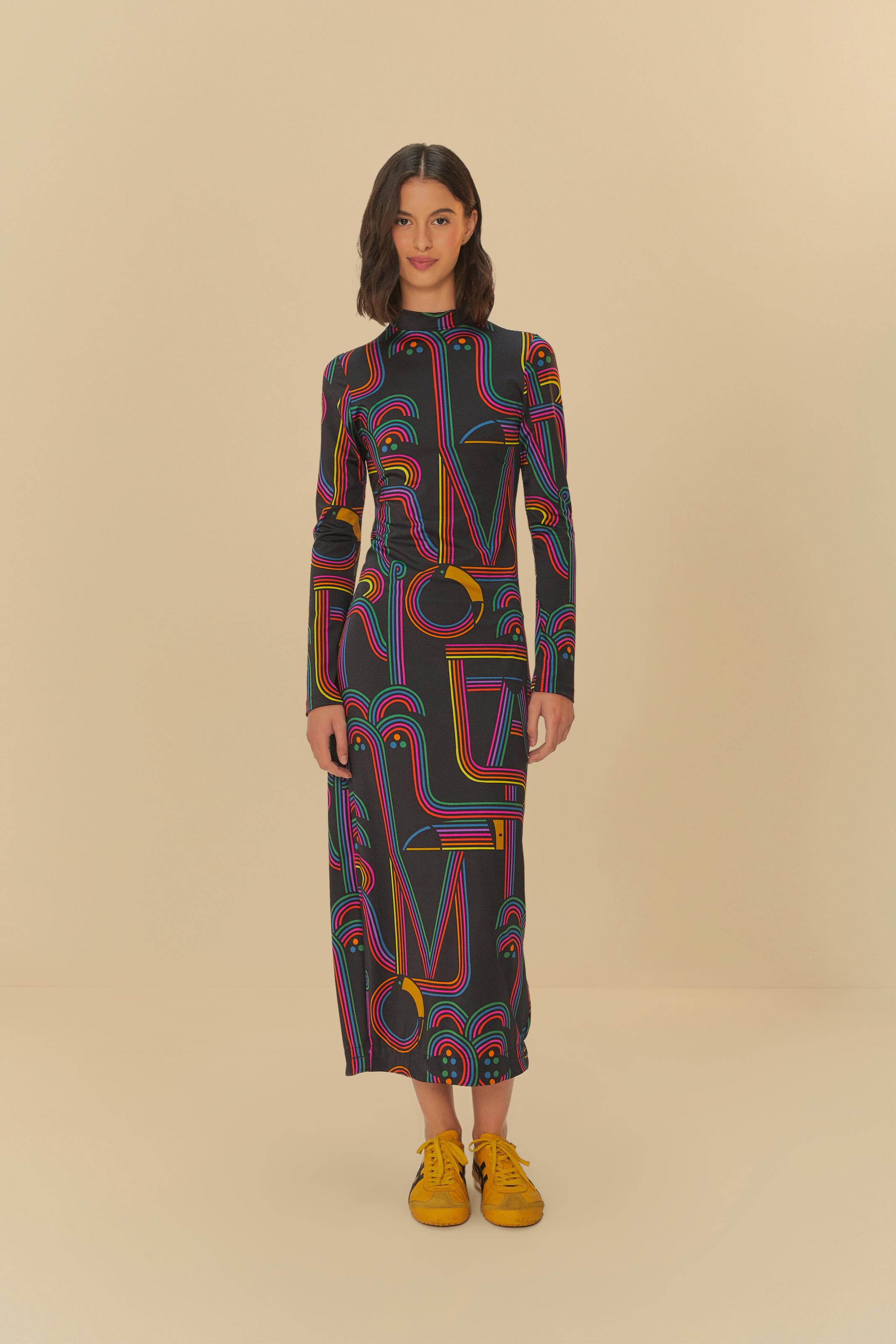 Vestido Golinha Estampado Logotuca