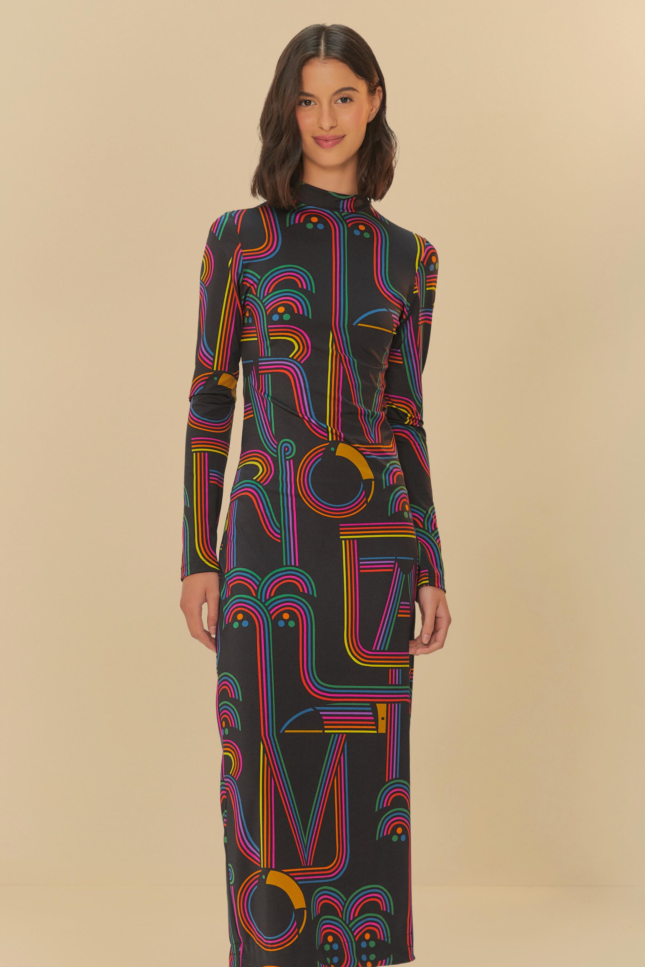 Vestido Golinha Estampado Logotuca